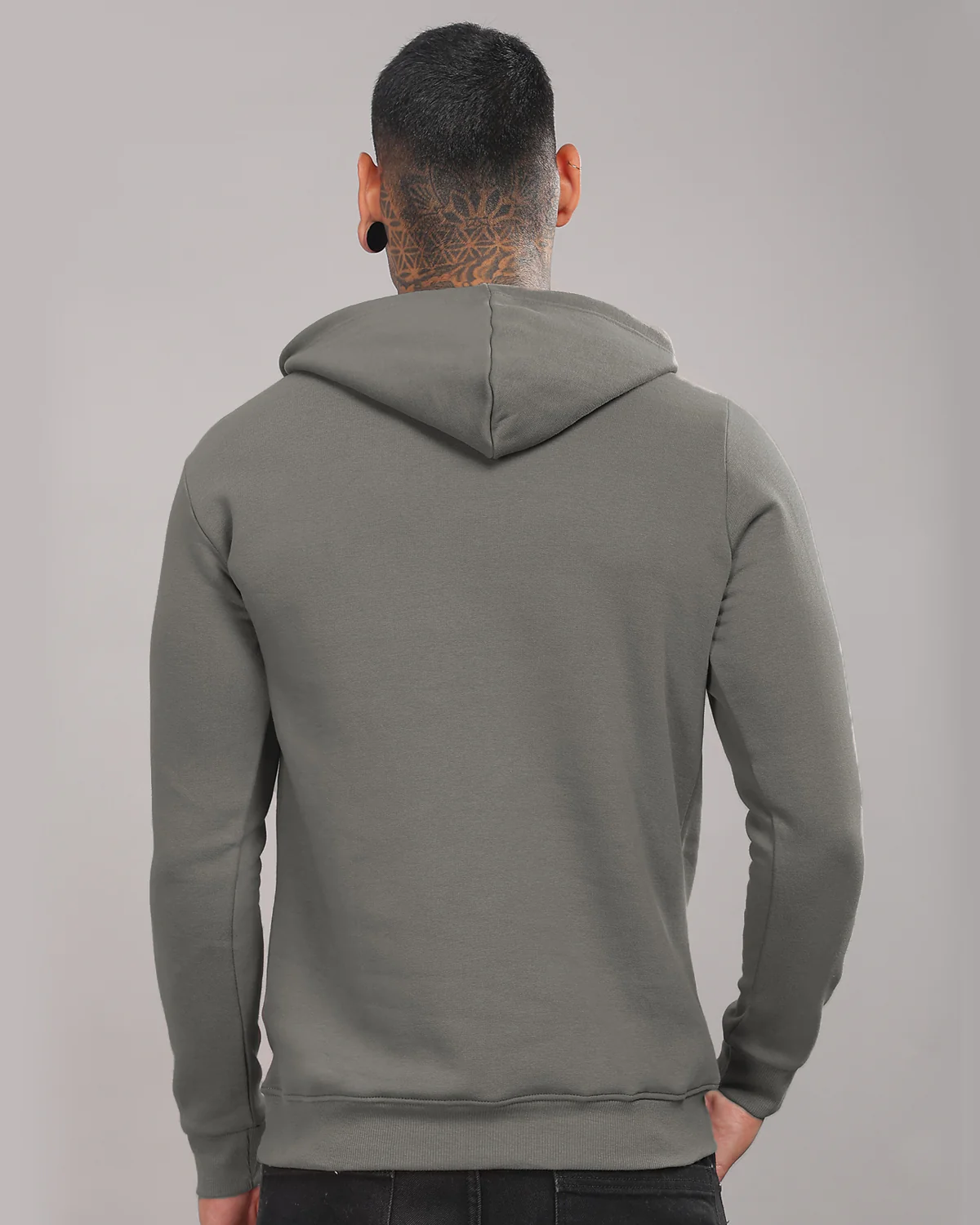 Men Grey Long Lasting Printed Hoodie - Image 3