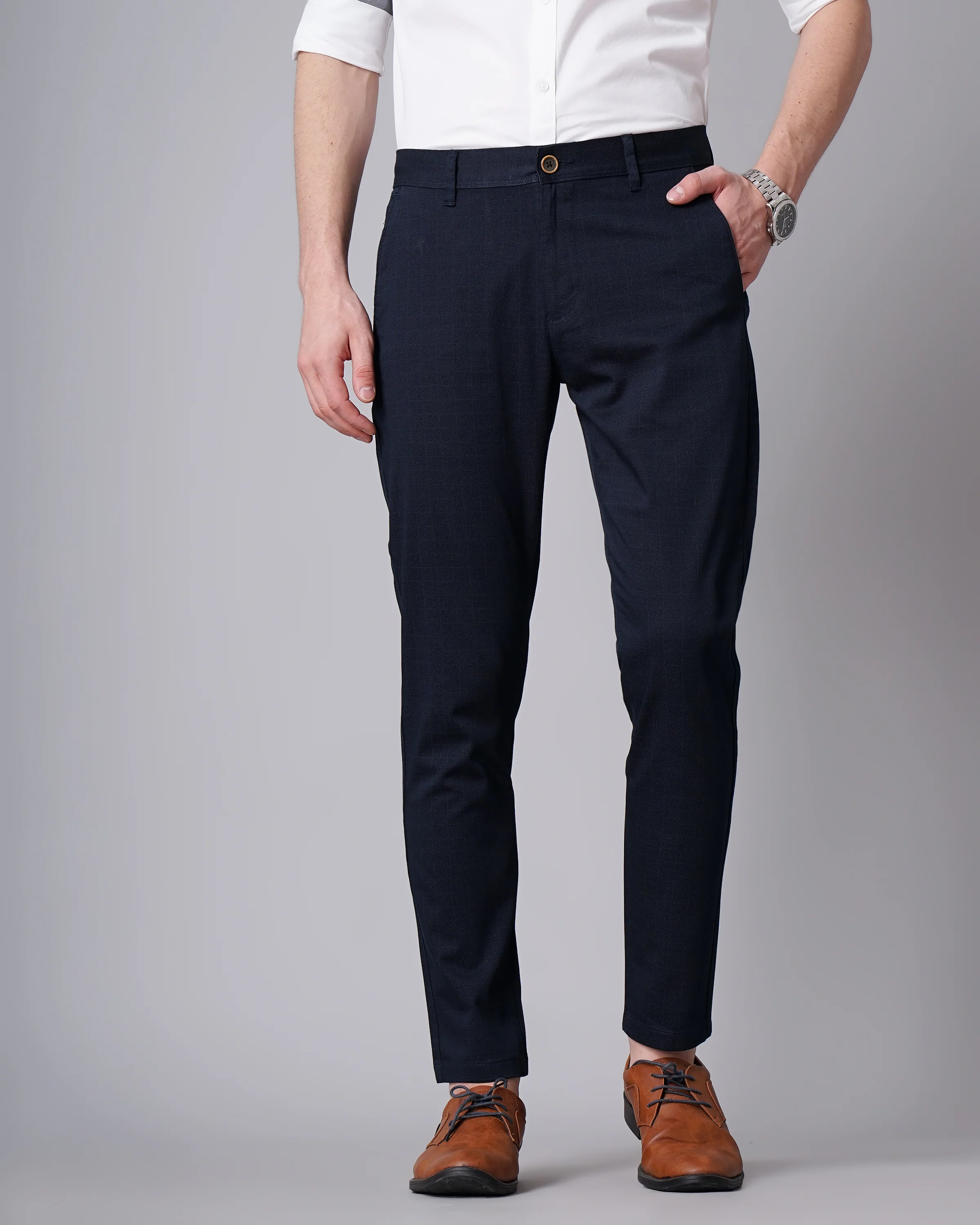 Men Blue Trousers