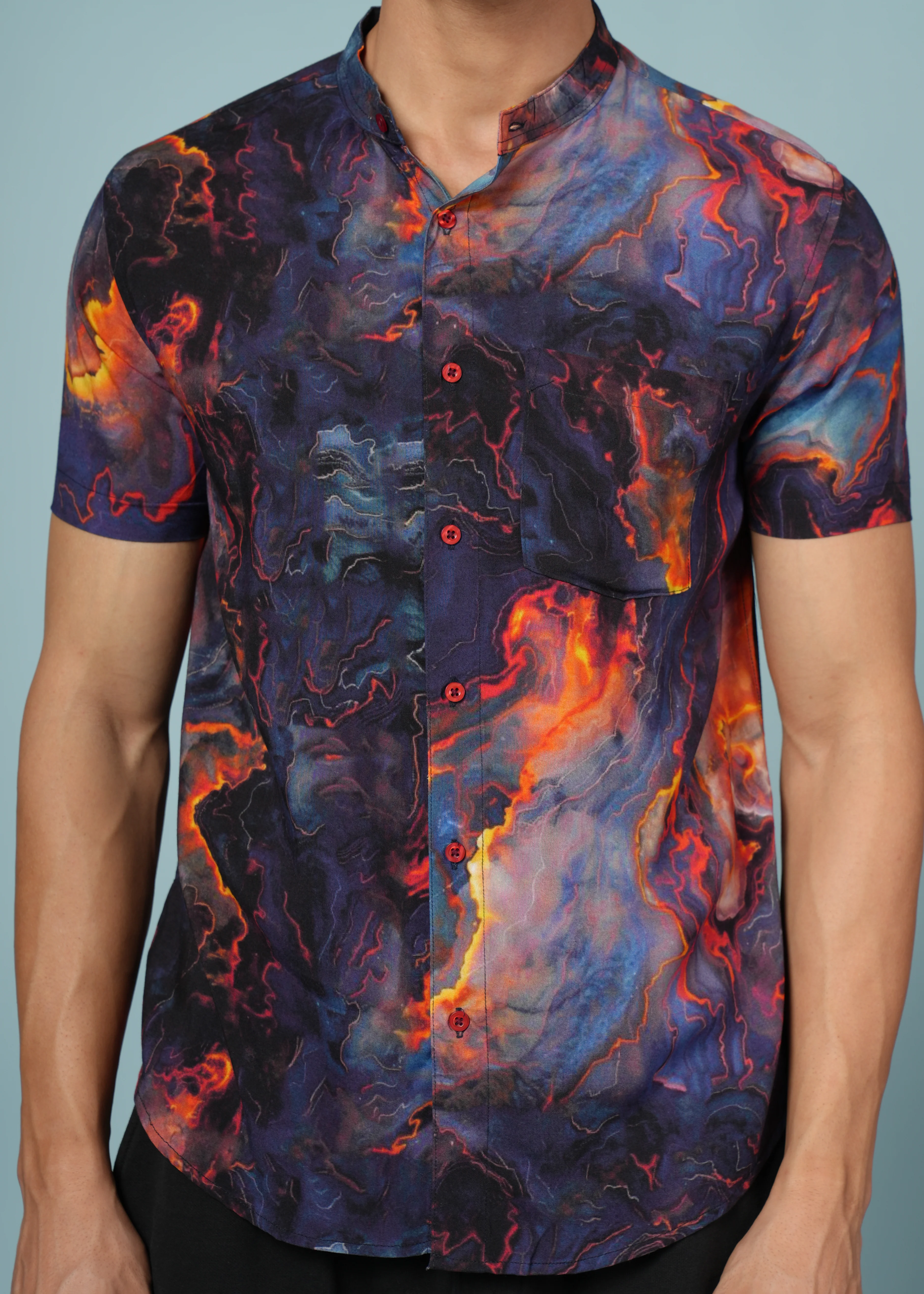 Men Printed Multi  Viscose Rayon Shirt - Image 3