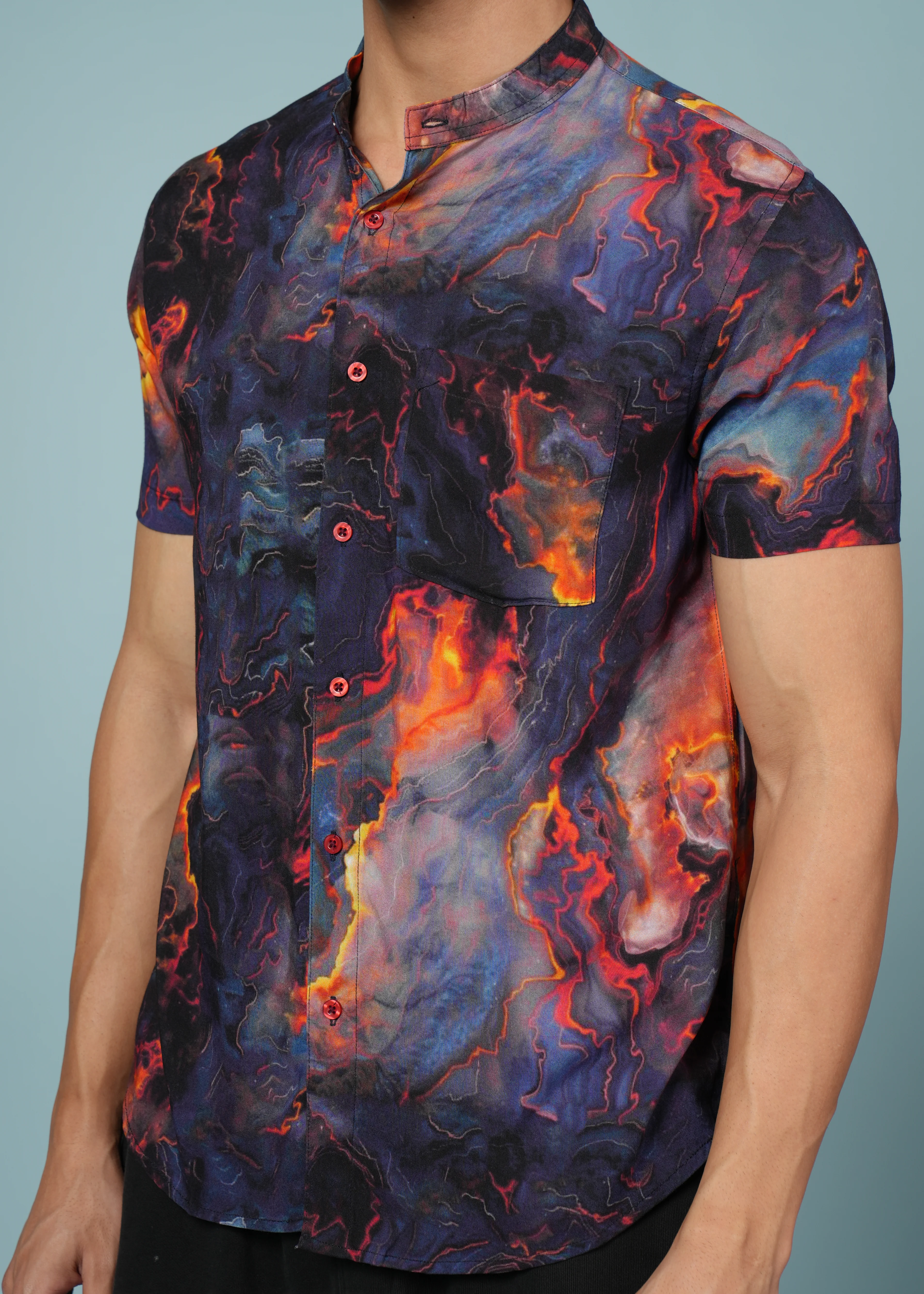 Men Printed Multi  Viscose Rayon Shirt - Image 4
