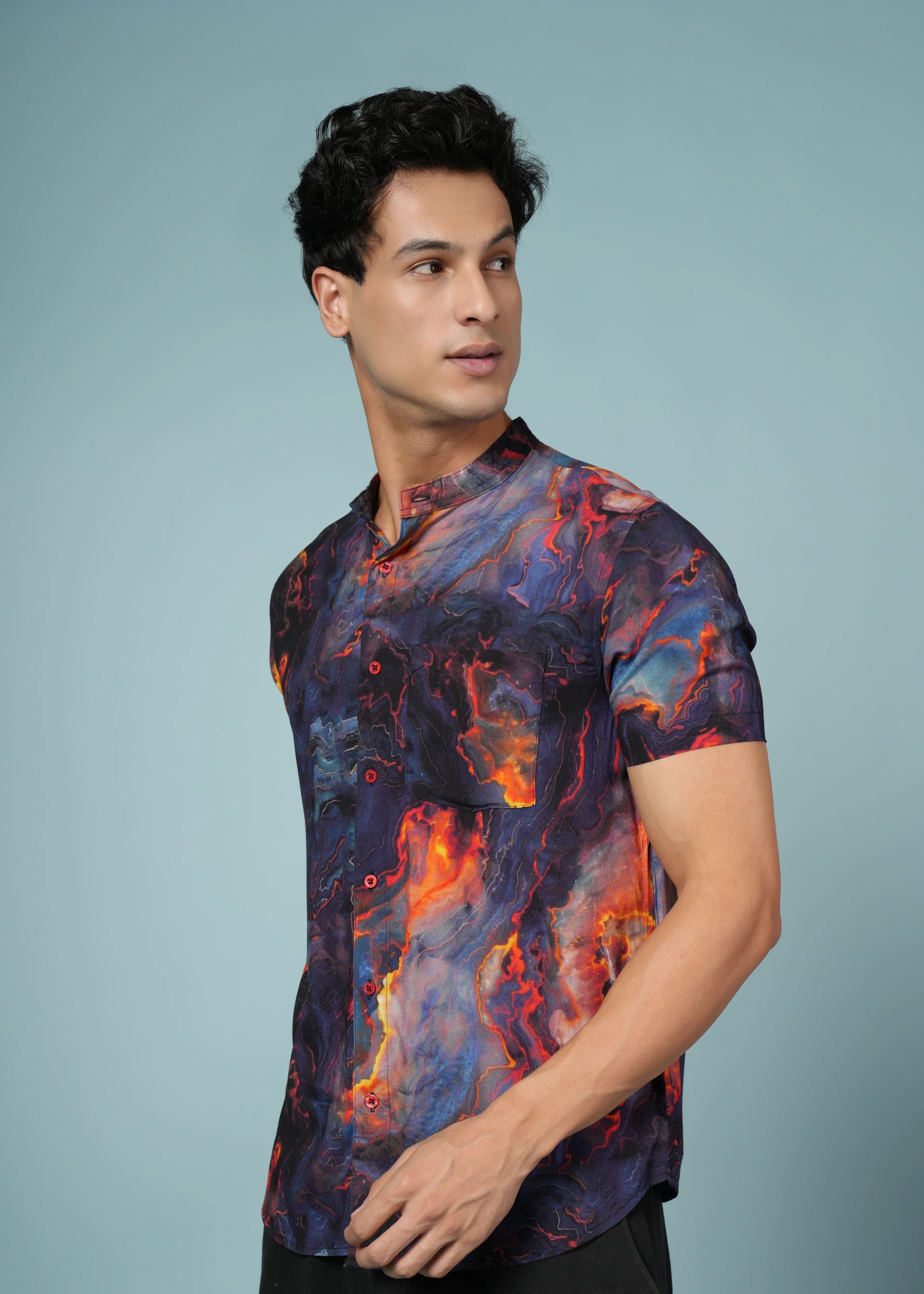 Men Printed Multi  Viscose Rayon Shirt - Image 5