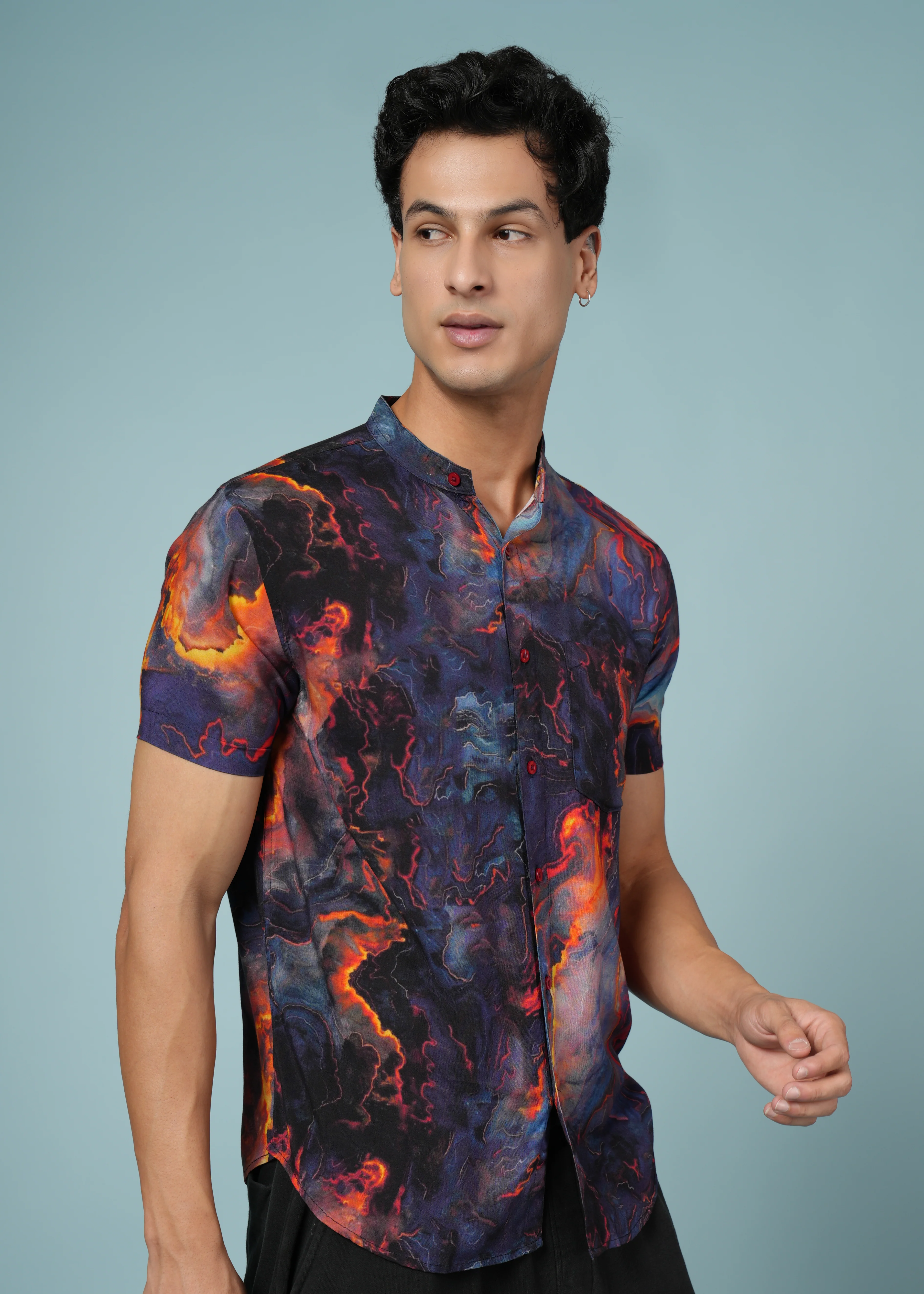 Men Printed Multi  Viscose Rayon Shirt - Image 6