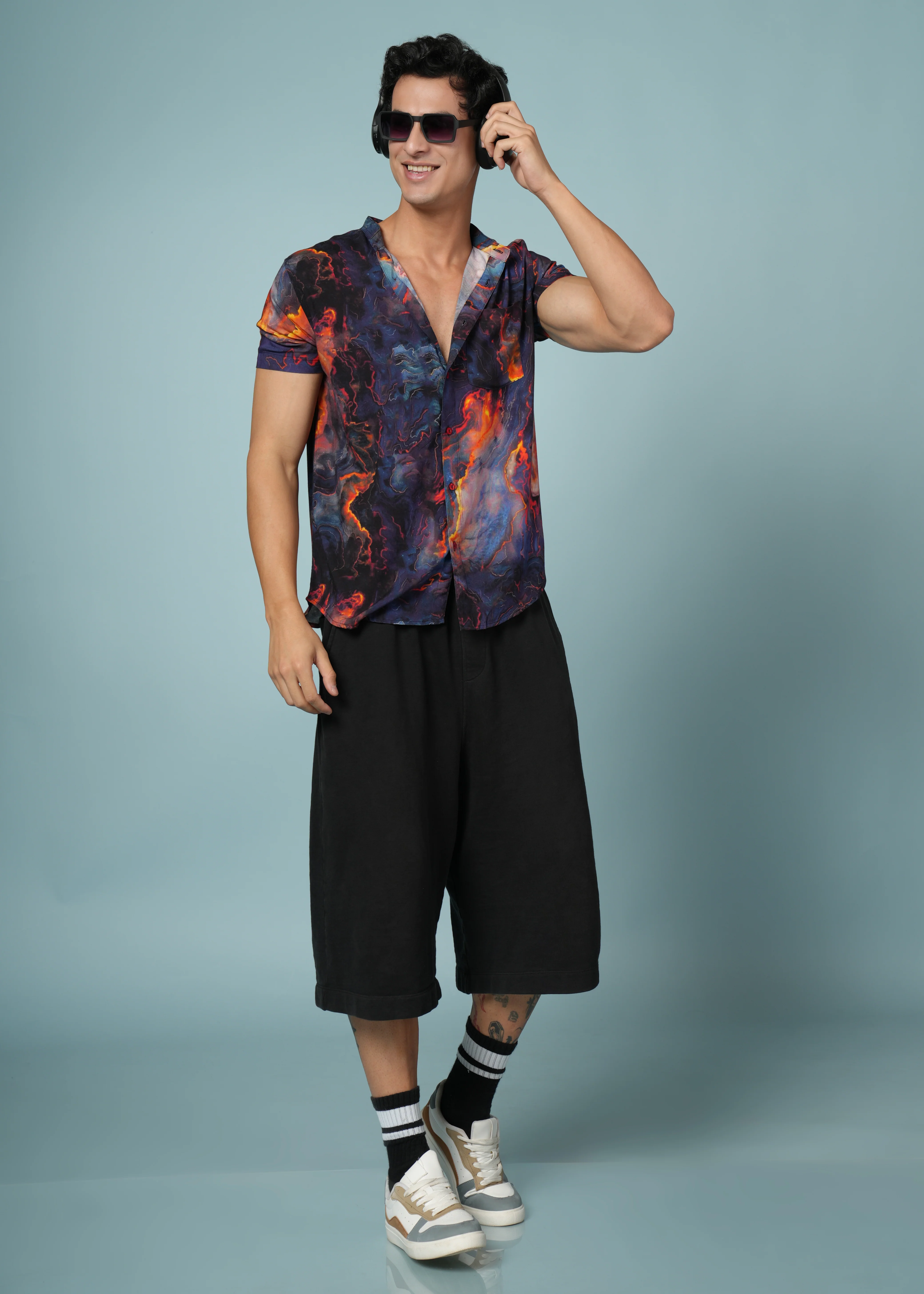 Men Printed Multi  Viscose Rayon Shirt - Image 7