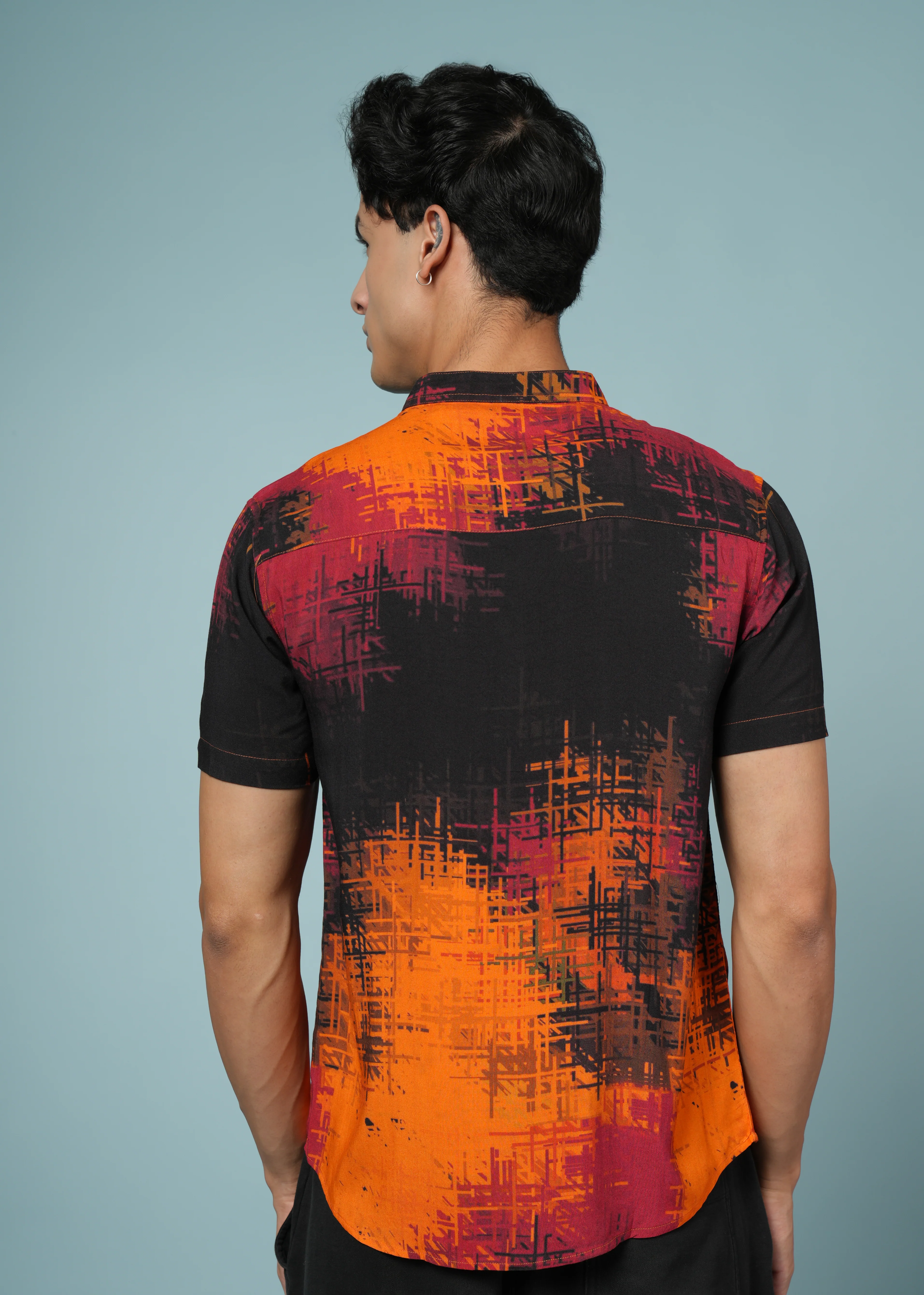Men Printed Multi Viscose Rayon Shirt - Image 5