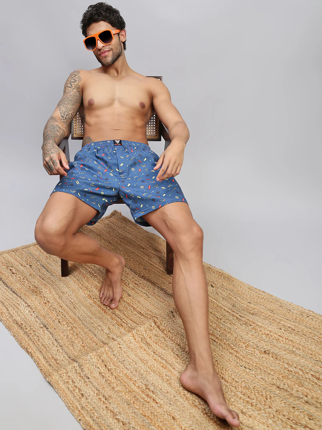 Men Cotton Printed Boxer Shorts - Image 3