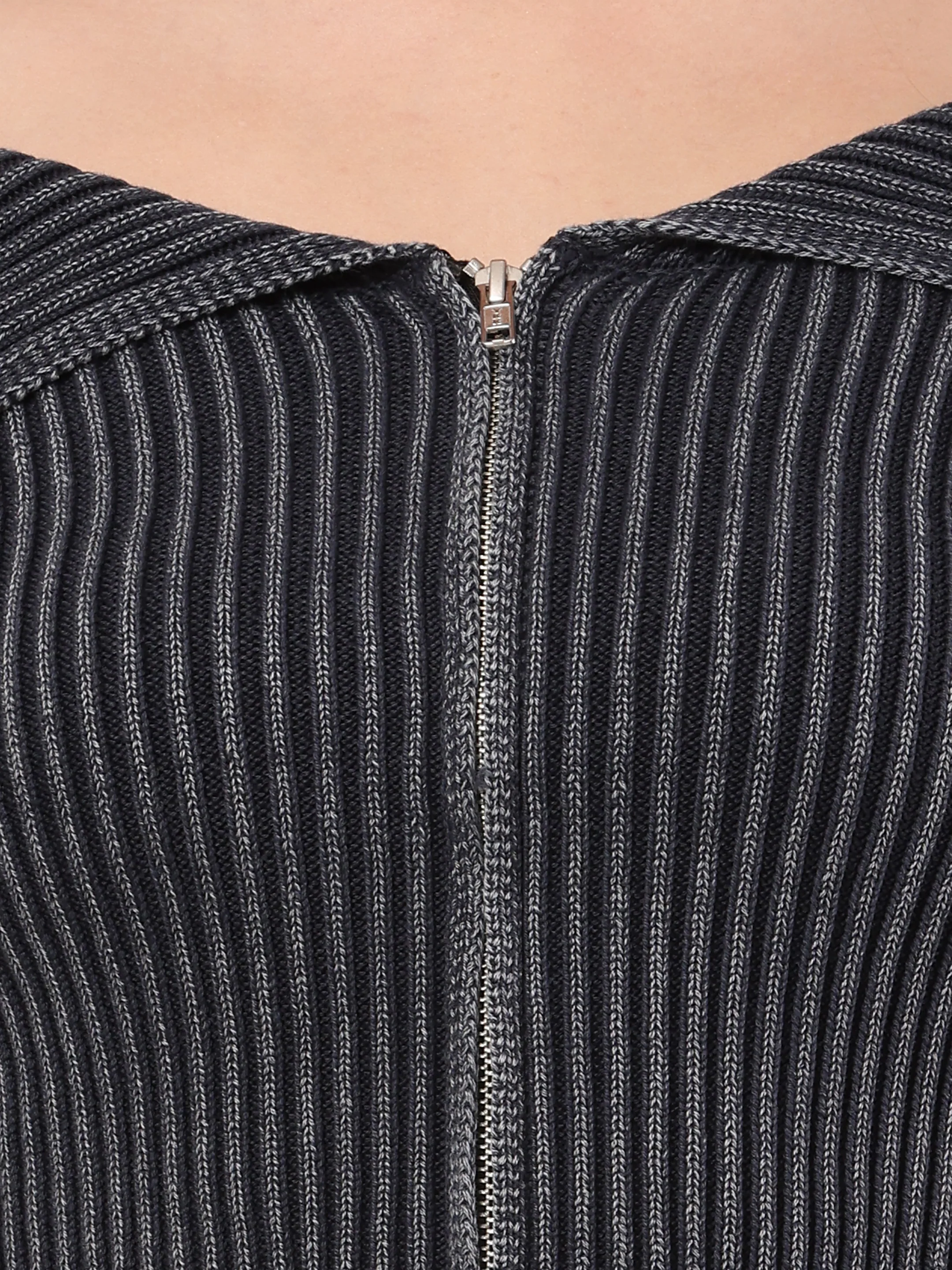 Women Cotton Off-Shoulder Smoke Dark Blue Crop Top - Image 5
