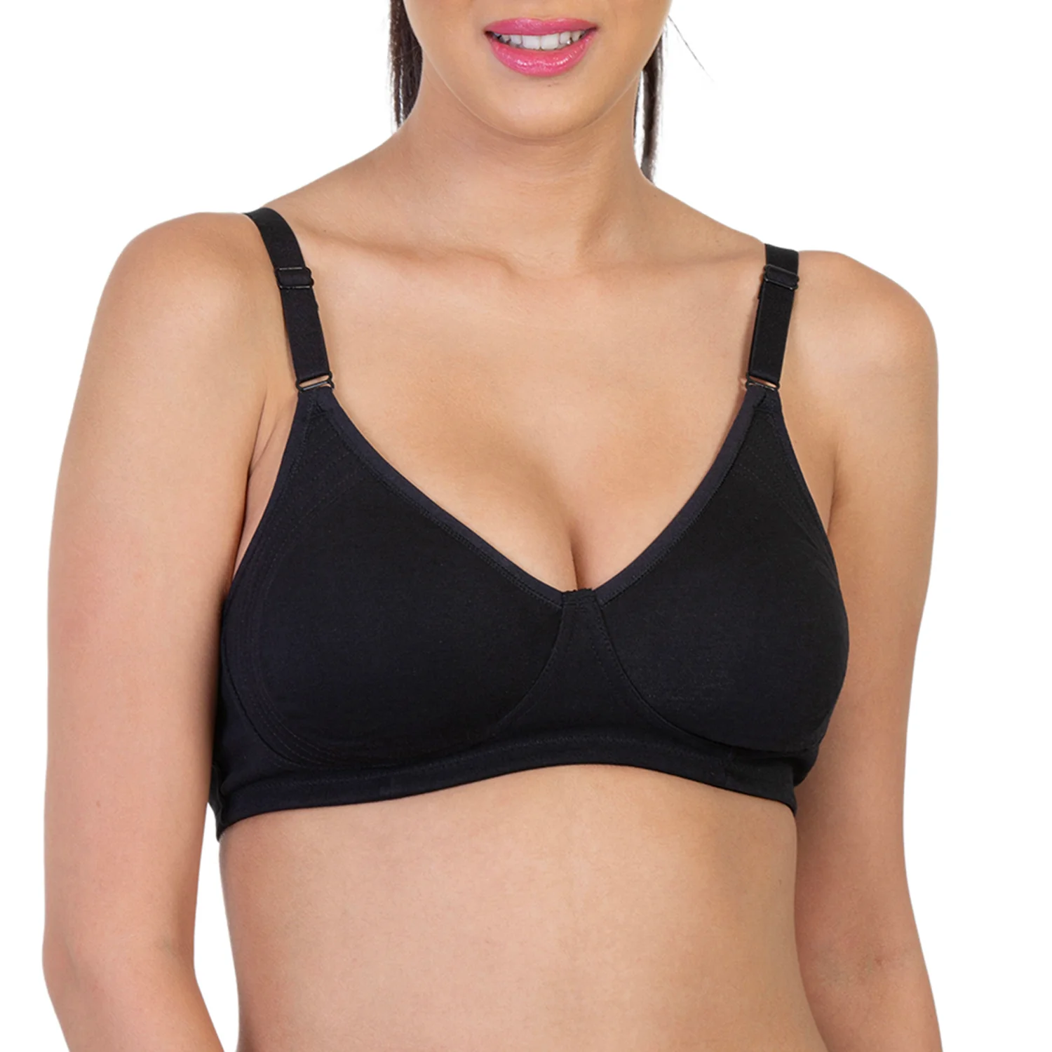 Non-Padded Non-Wired 3/4th Coverage Minimizer Bra - Image 3