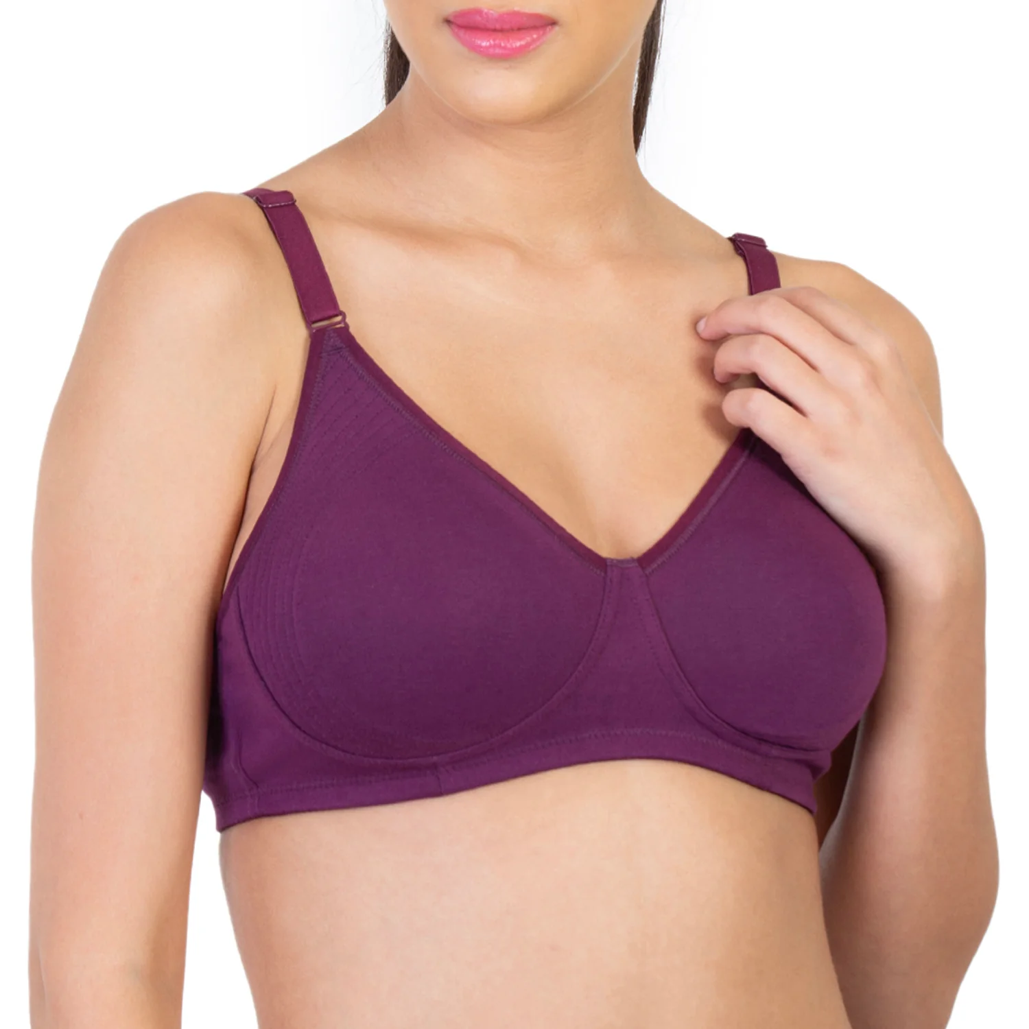 Non-Padded Non-Wired 3/4th Coverage Minimizer Bra - Image 3