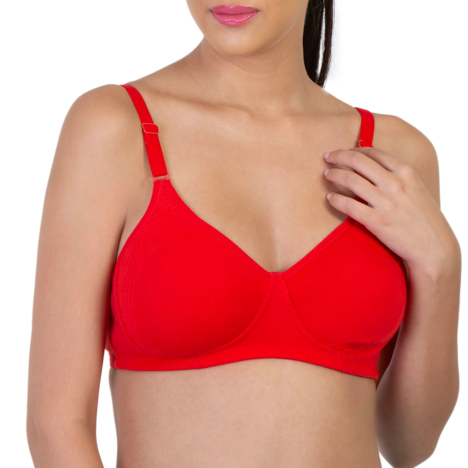 Non-Padded Non-Wired 3/4th Coverage Minimizer Bra - Image 3