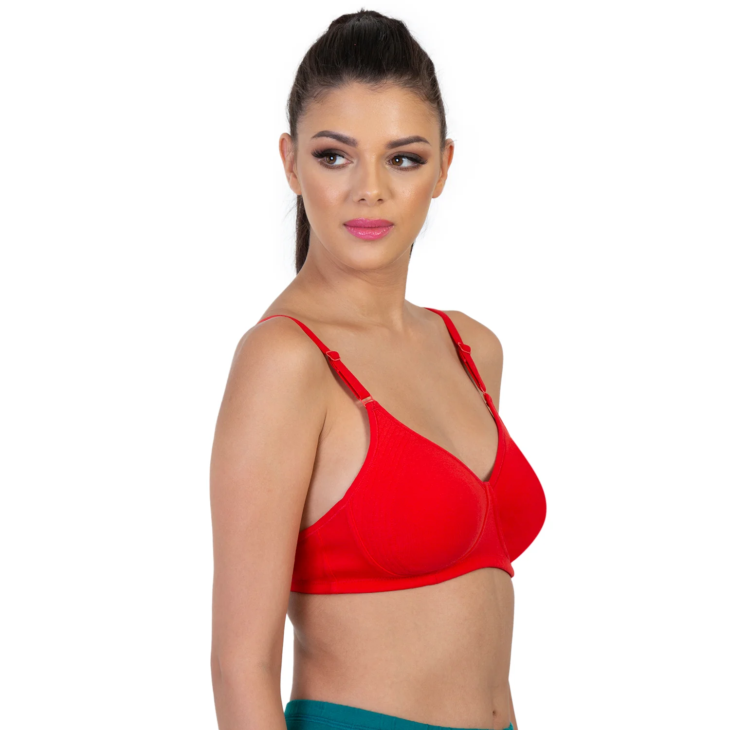 Non-Padded Non-Wired 3/4th Coverage Minimizer Bra - Image 4