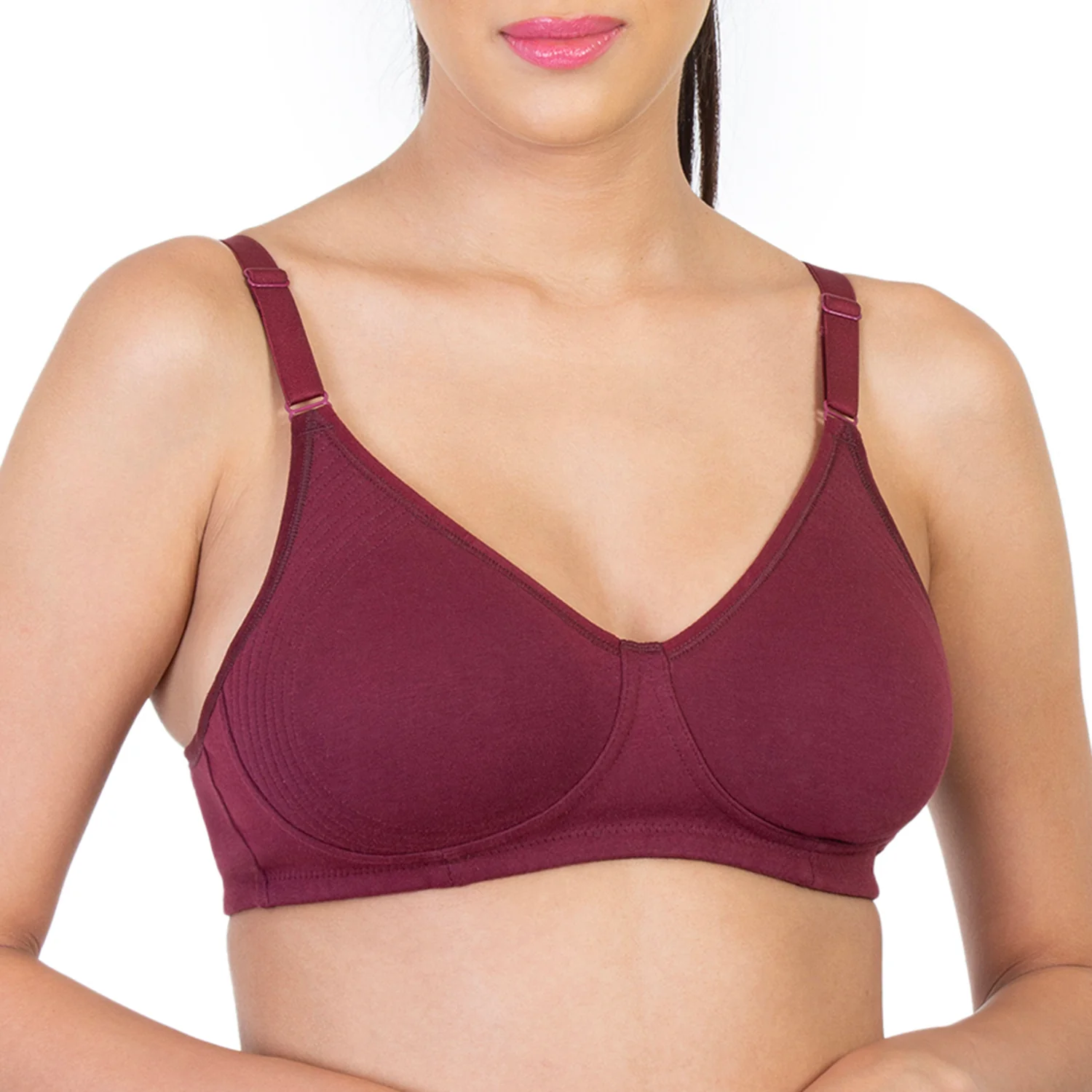 Non-Padded Non-Wired 3/4th Coverage Minimizer Bra - Image 3