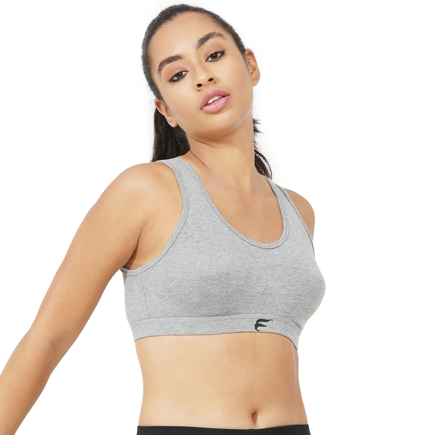Non-Padded Non-Wired Full Coverage Sports Bra - Image 4