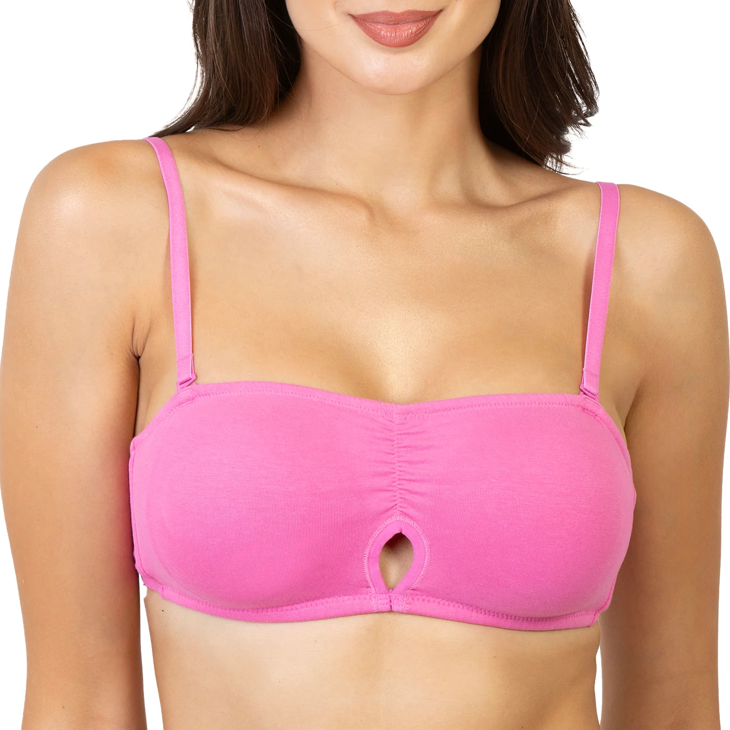 Non-Padded Non-Wired Medium Coverage Bandeau Bra - Image 5