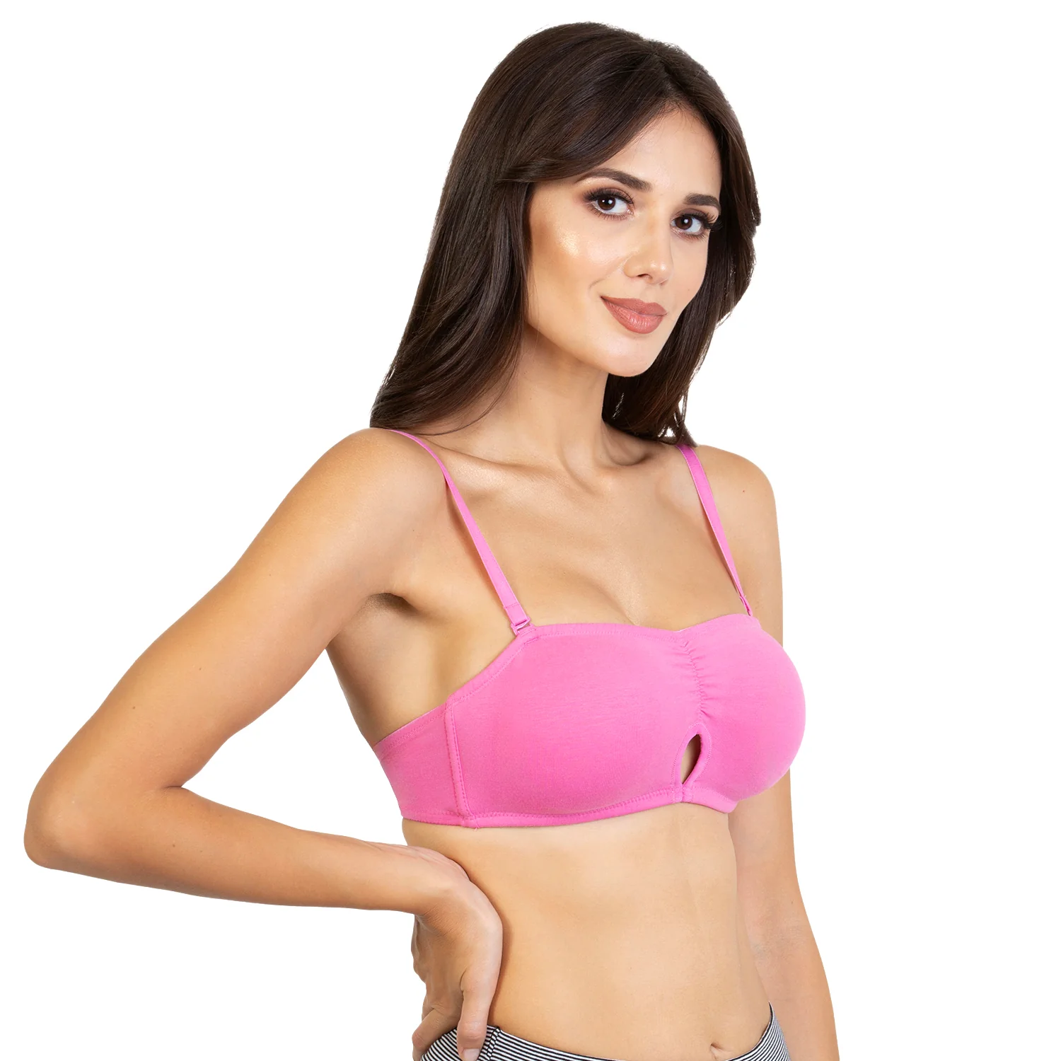Non-Padded Non-Wired Medium Coverage Bandeau Bra - Image 6
