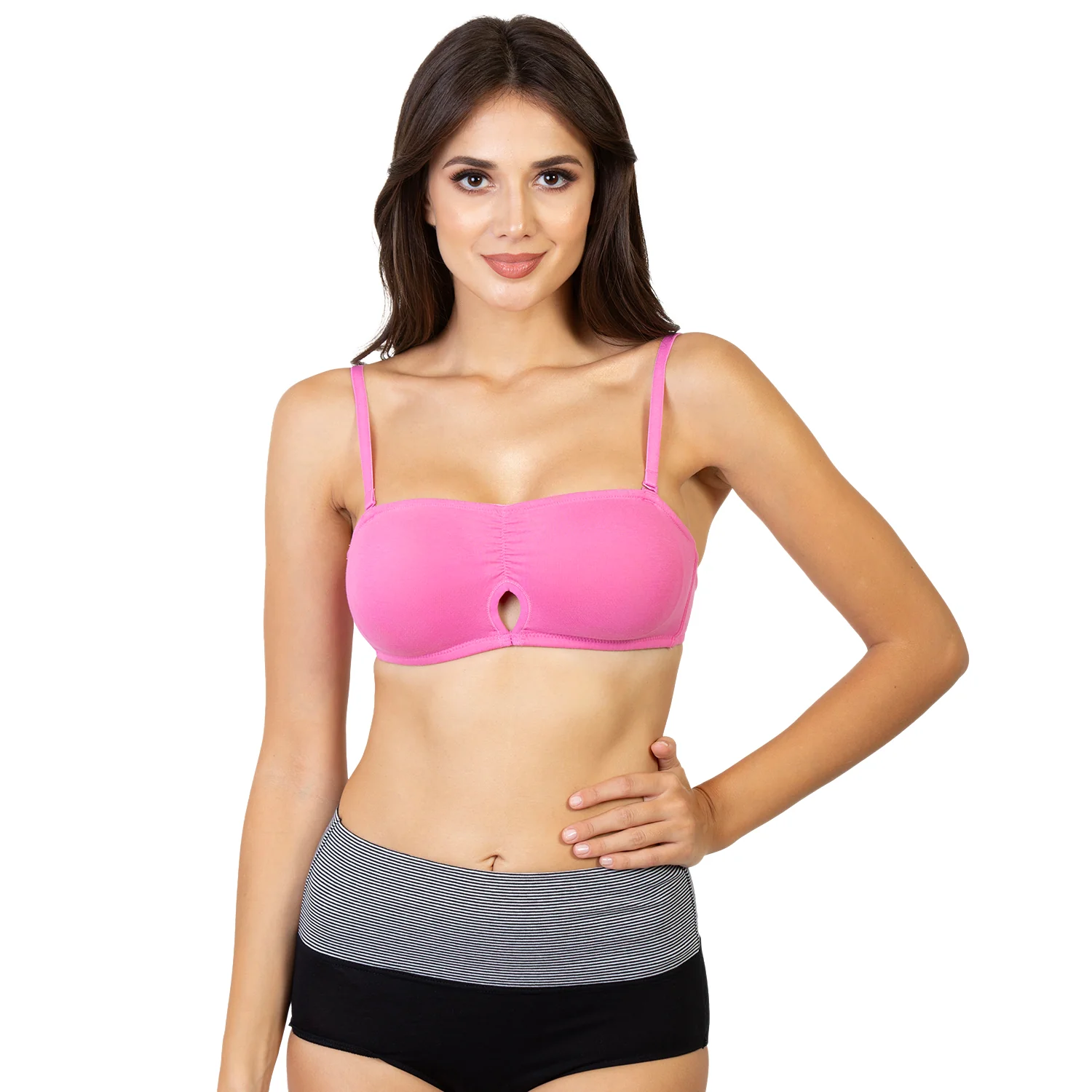 Non-Padded Non-Wired Medium Coverage Bandeau Bra - Image 7