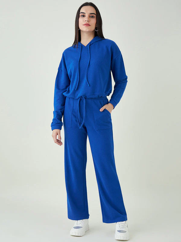 Women Hoodie & Flared Trousers Co-ord