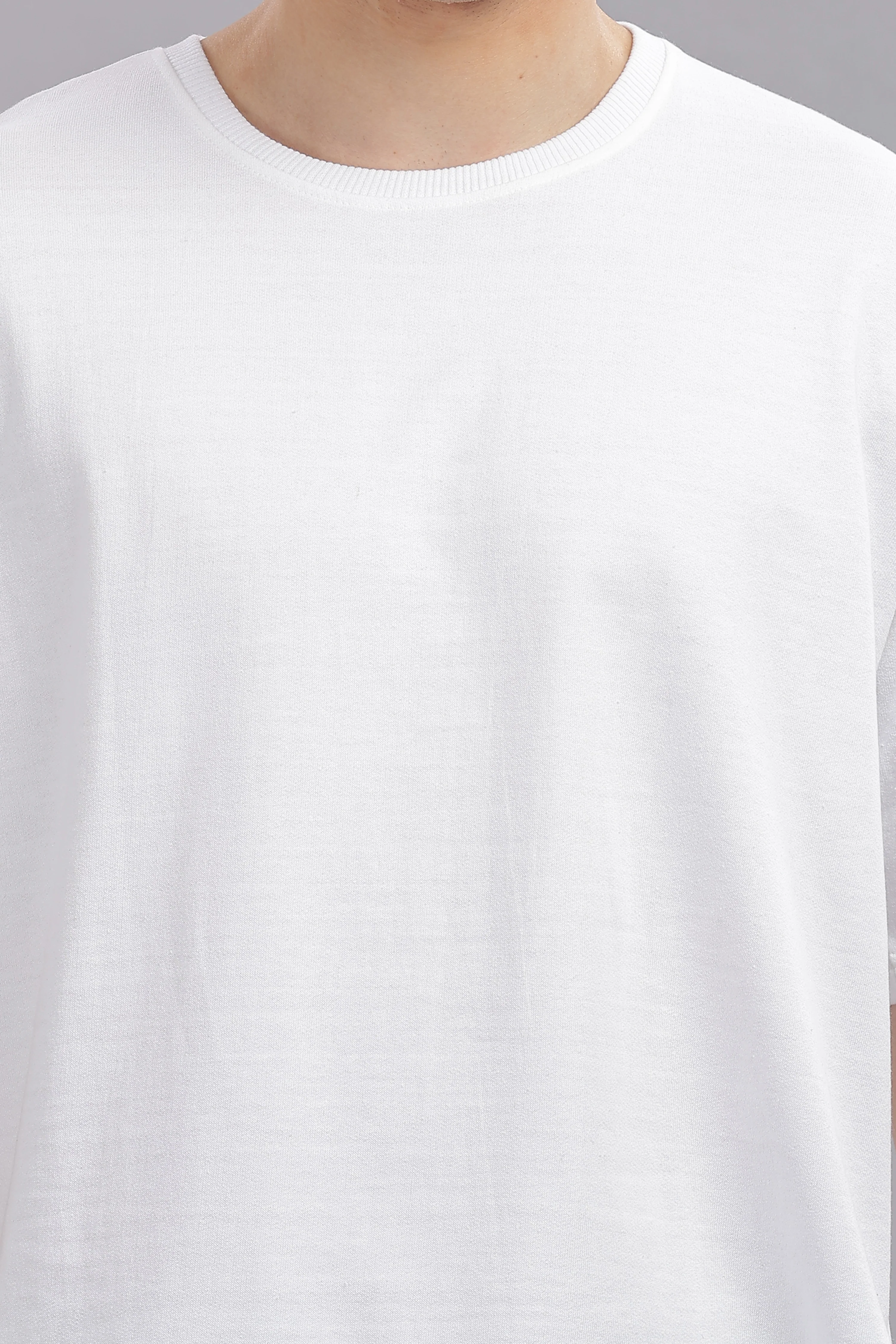 Men White Cotton Oversized T-Shirt - Image 7
