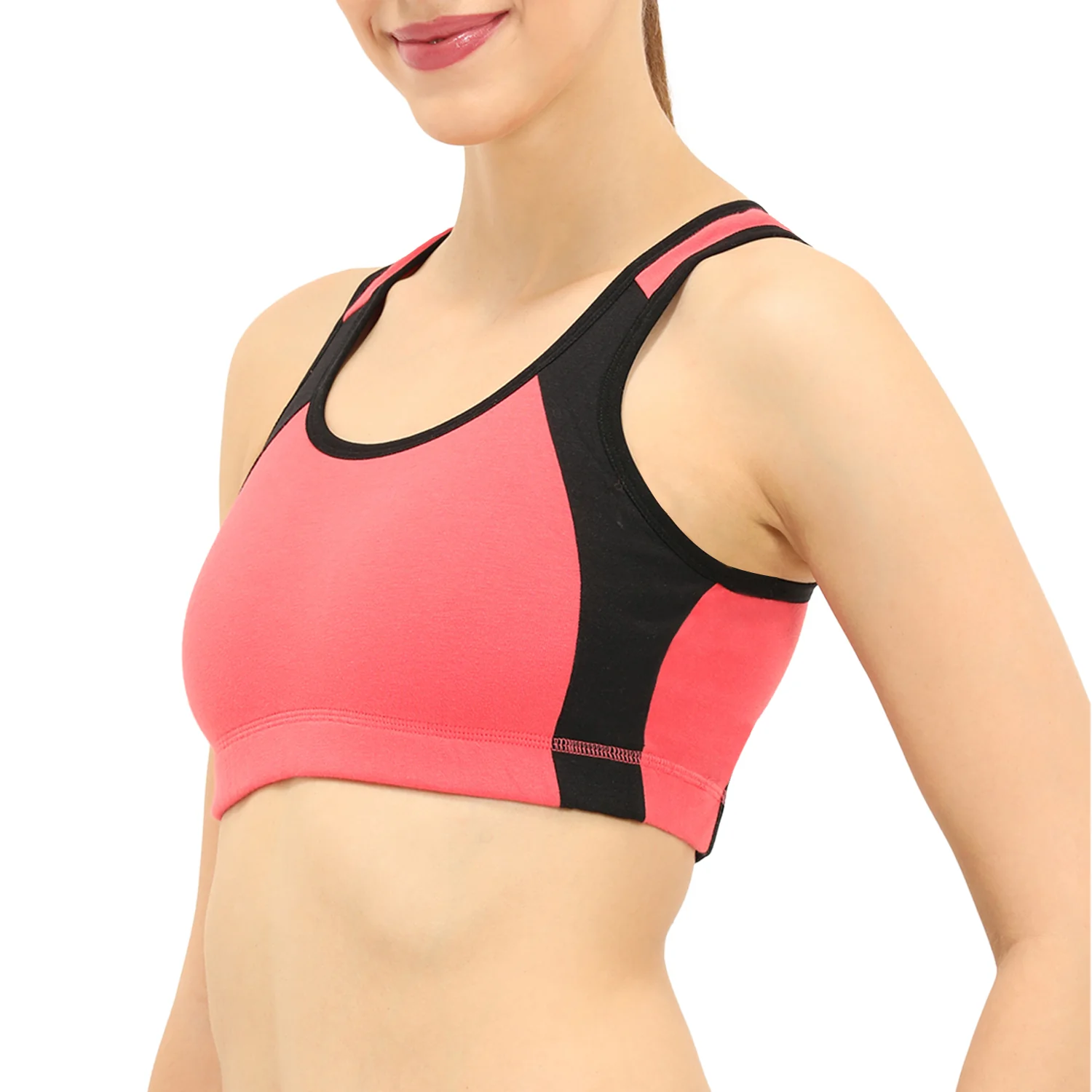 Padded Non-Wired Full Coverage Sports Bra - Image 3