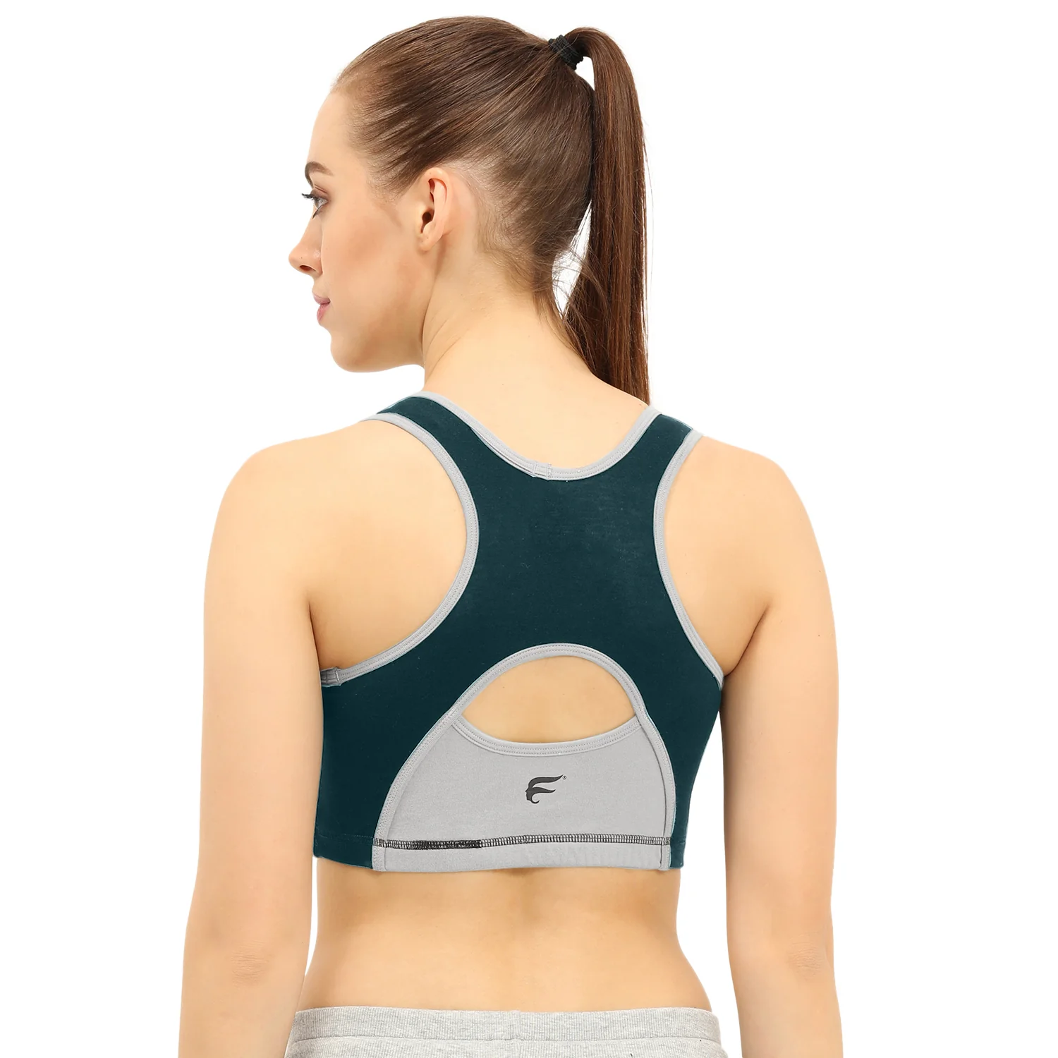 Padded Non-Wired Full Coverage Sports Bra - Image 2