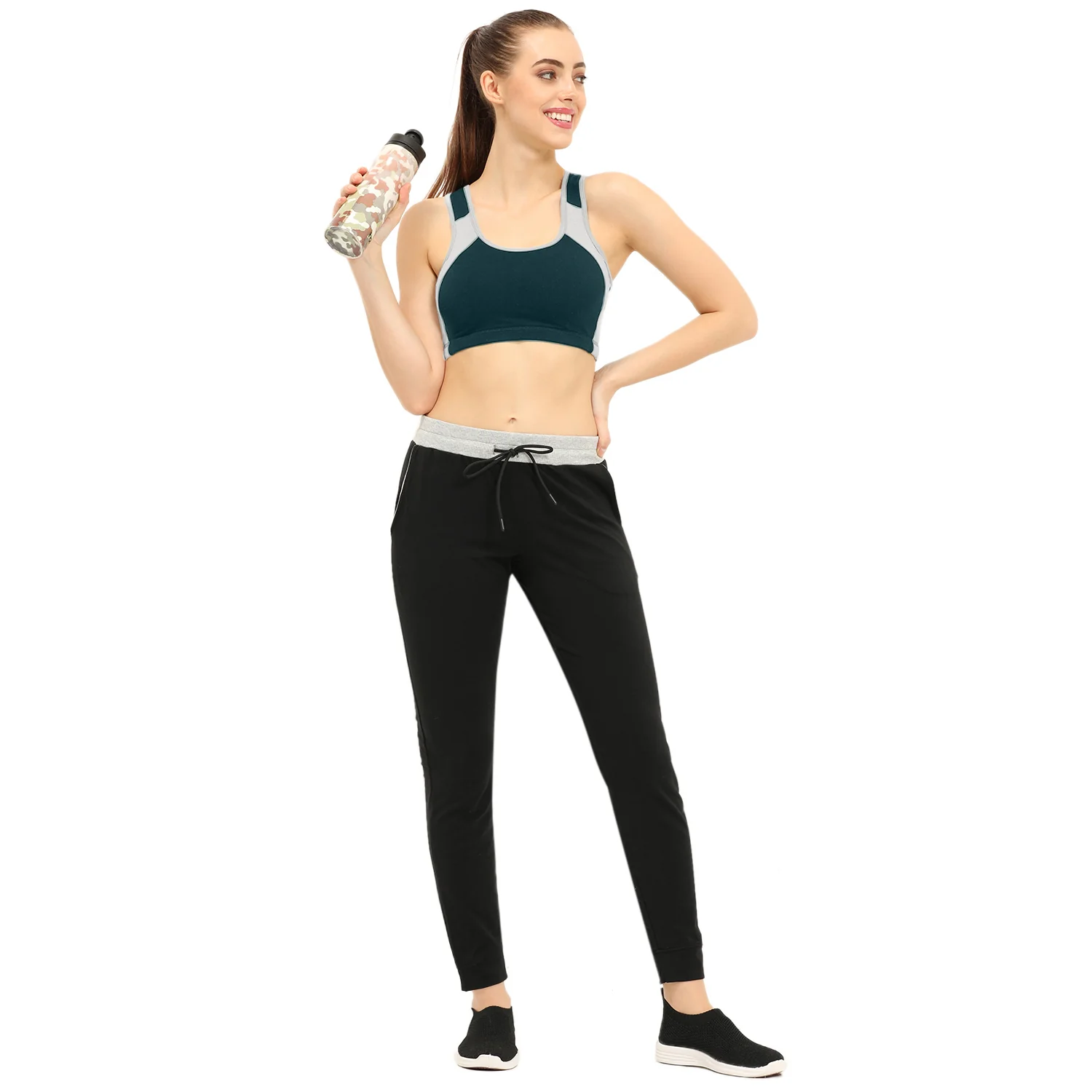 Padded Non-Wired Full Coverage Sports Bra - Image 5