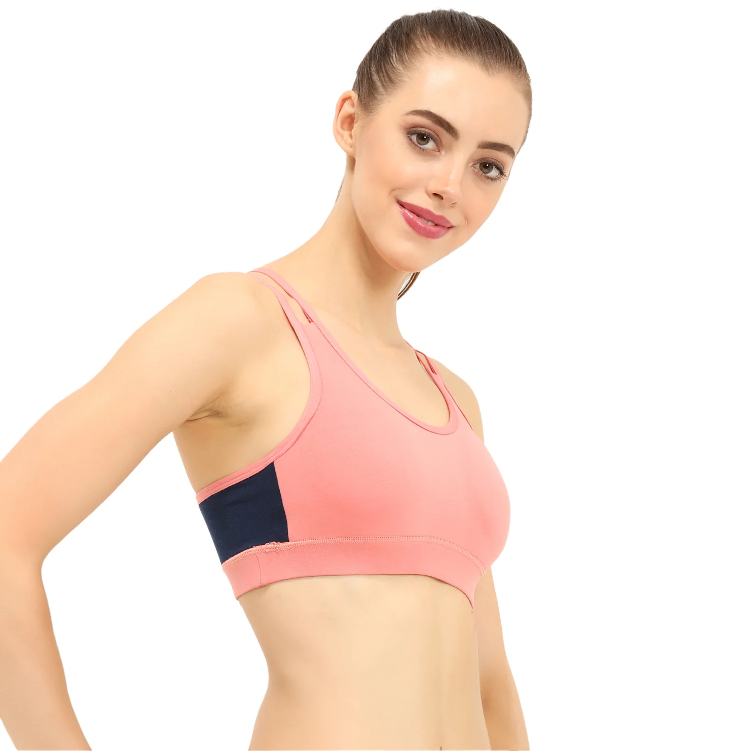 Padded Non-Wired Full Coverage Sports Bra - Image 5