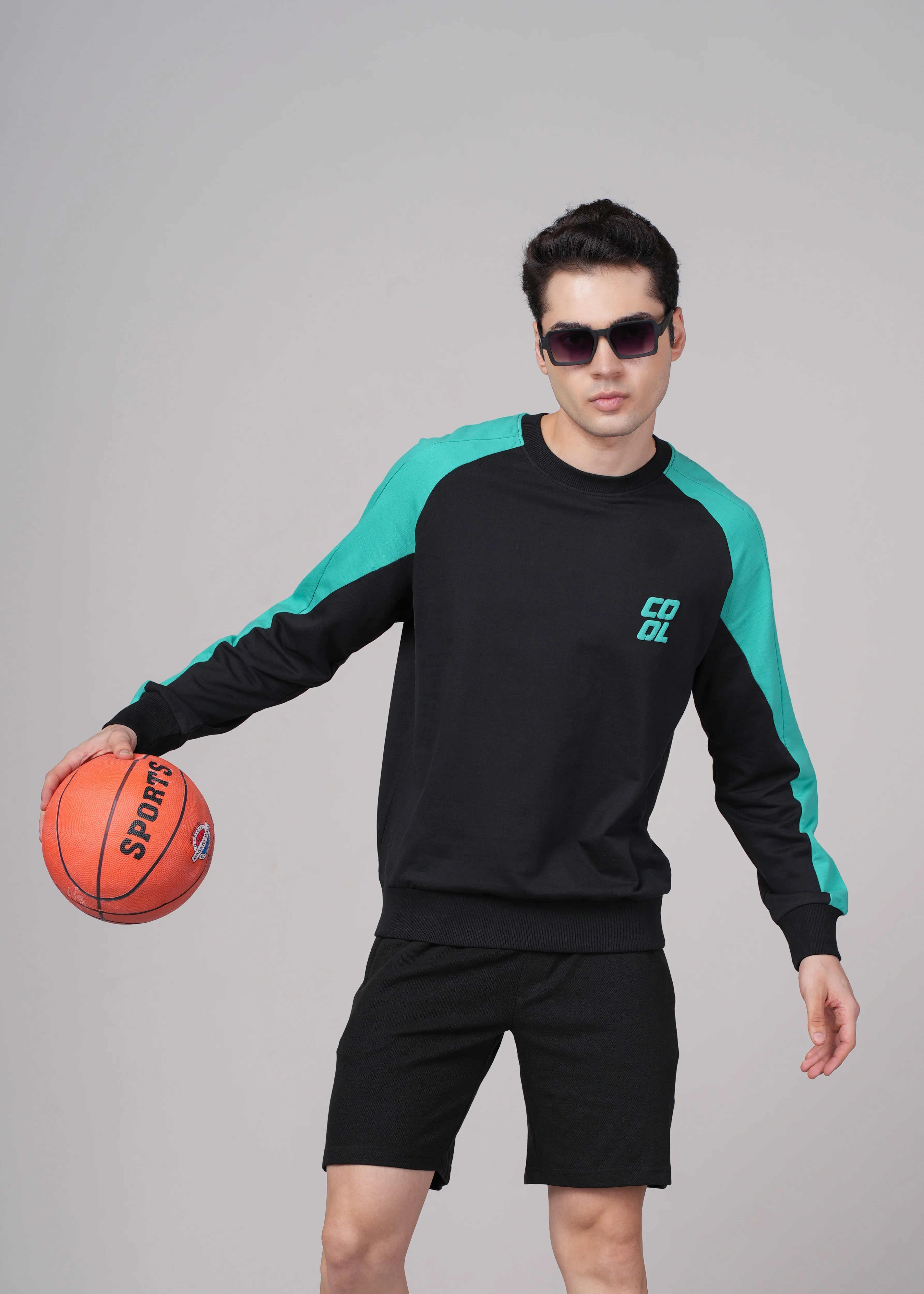 Men Black Cotton Regular Sweatshirt - Image 8