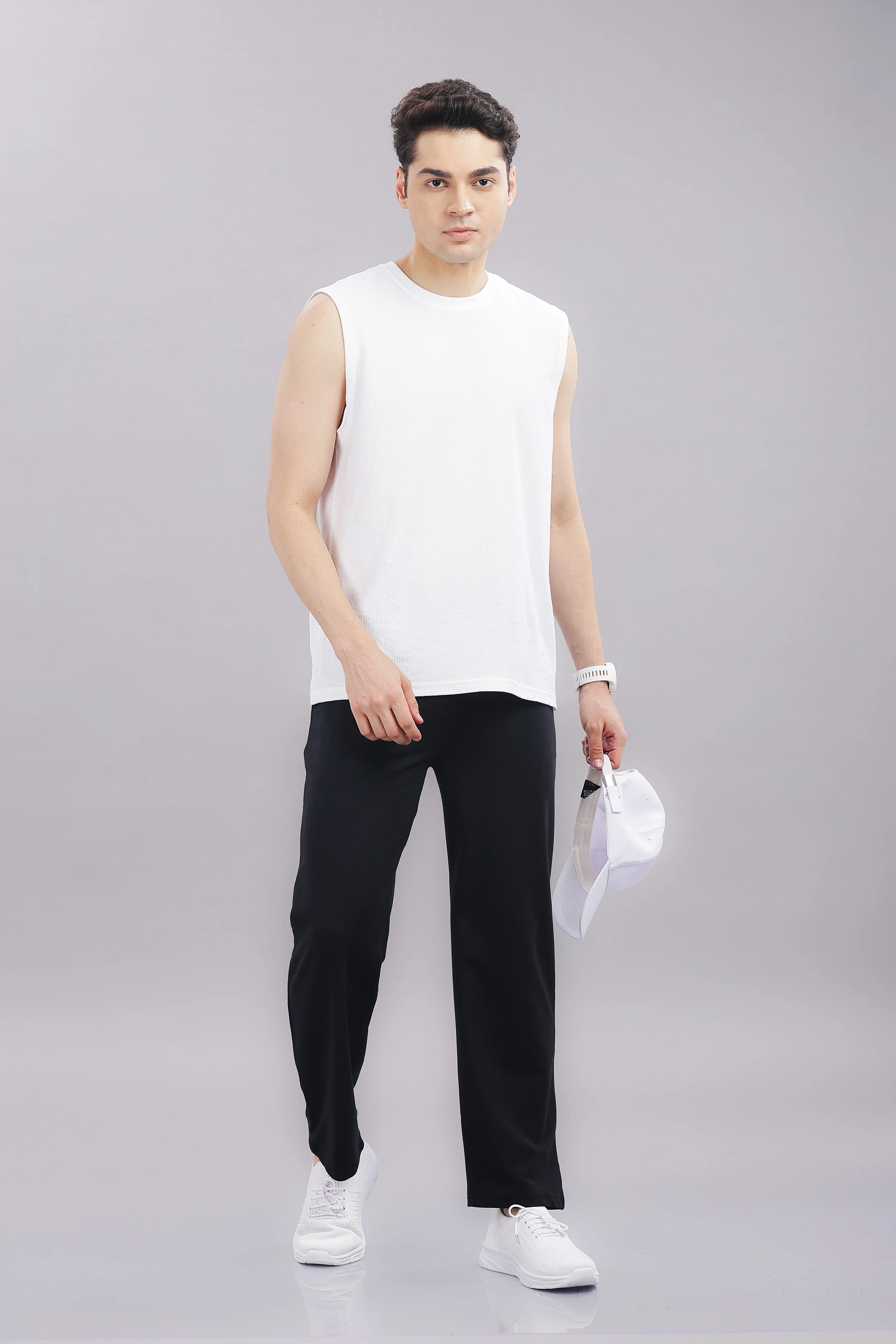 Men Black Cotton Regular Track Pant - Image 8