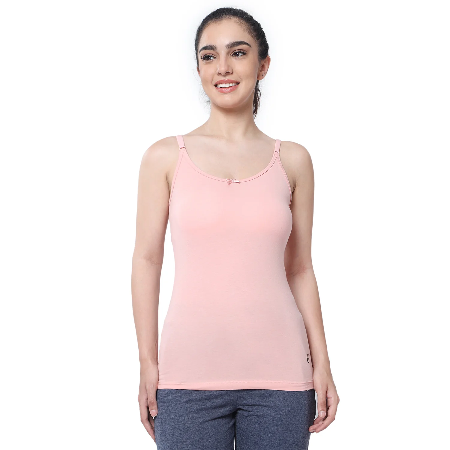Regular Fit Round Neck Short Length Basic Camisole