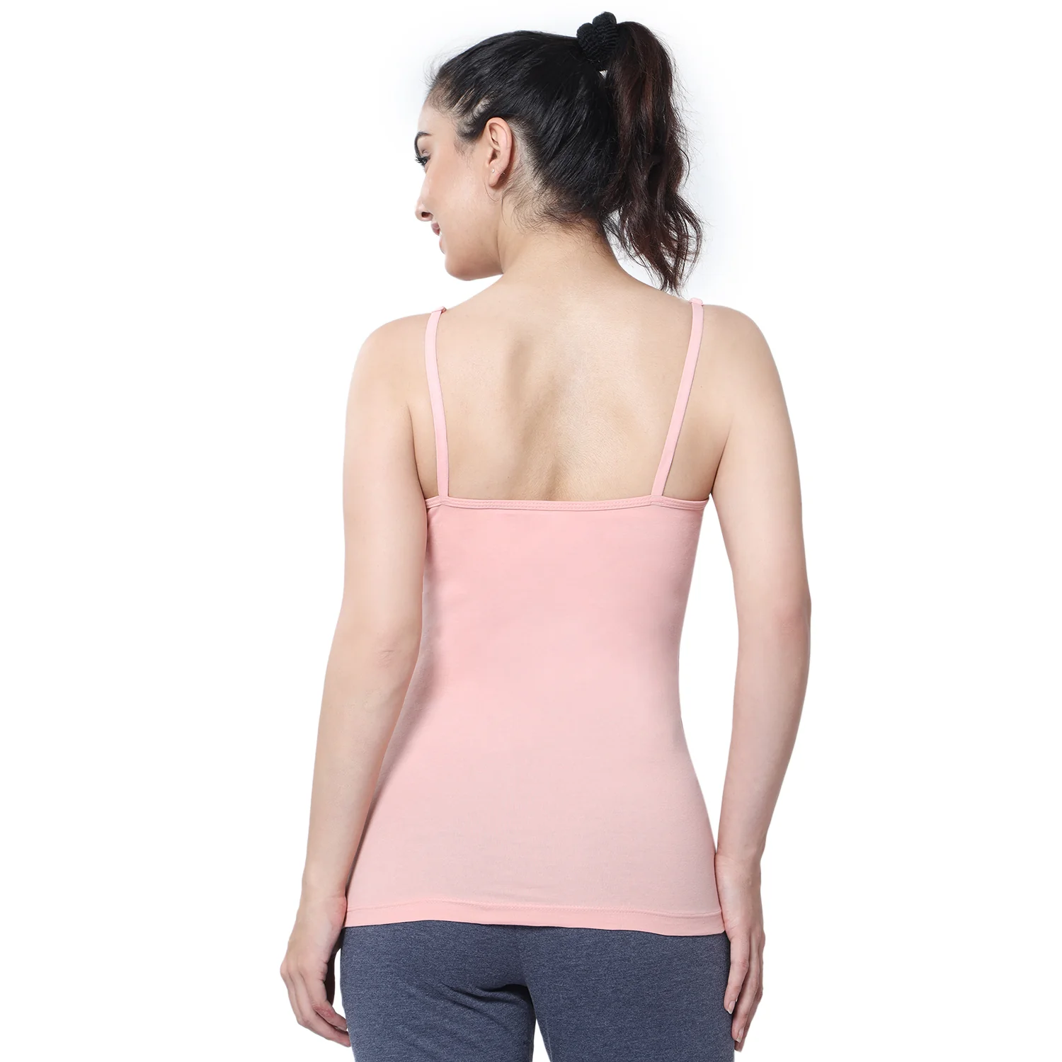Regular Fit Round Neck Short Length Basic Camisole - Image 2