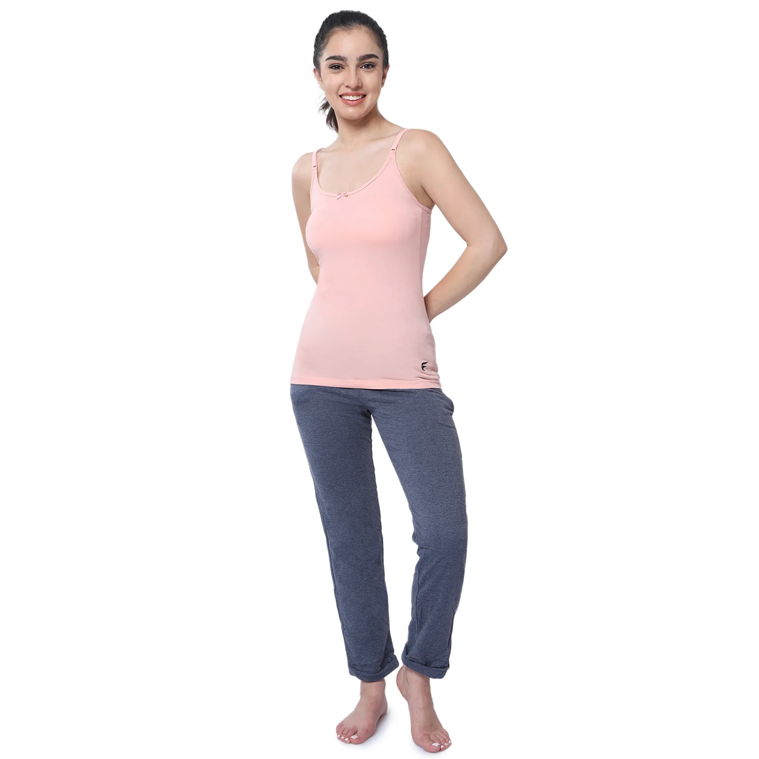 Regular Fit Round Neck Short Length Basic Camisole - Image 5