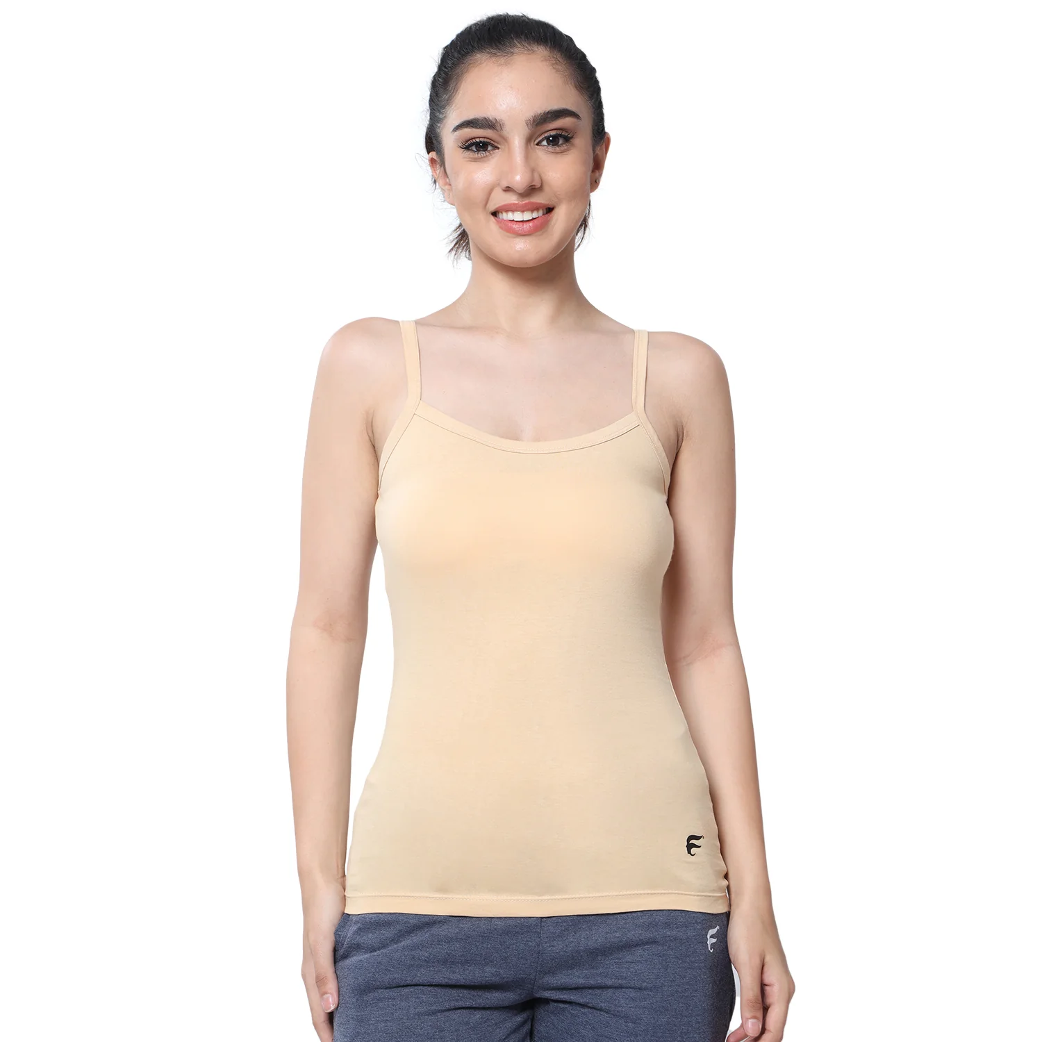 Regular Fit Round Neck Short Length Basic Camisole