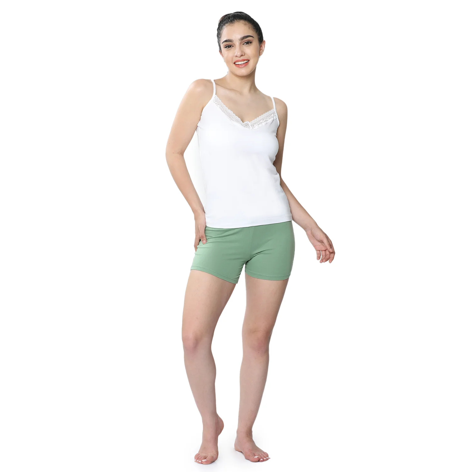 Regular Fit V-Neck Short Length Lace Camisole - Image 6