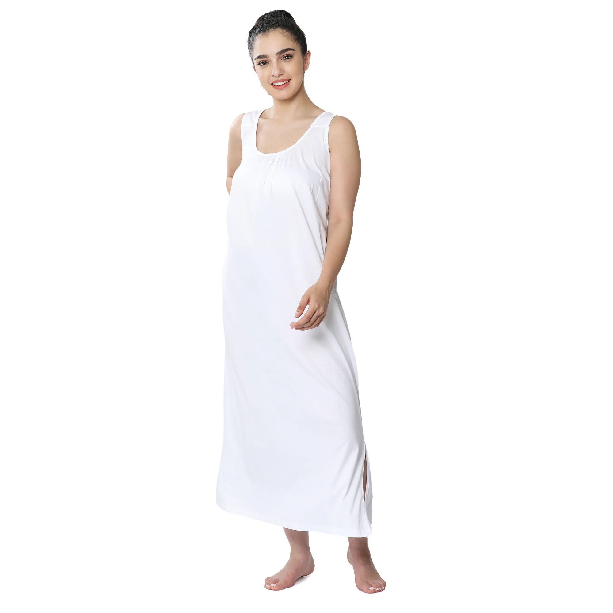 Relaxed Fit Scoop Neck Nighty Slip - Image 7