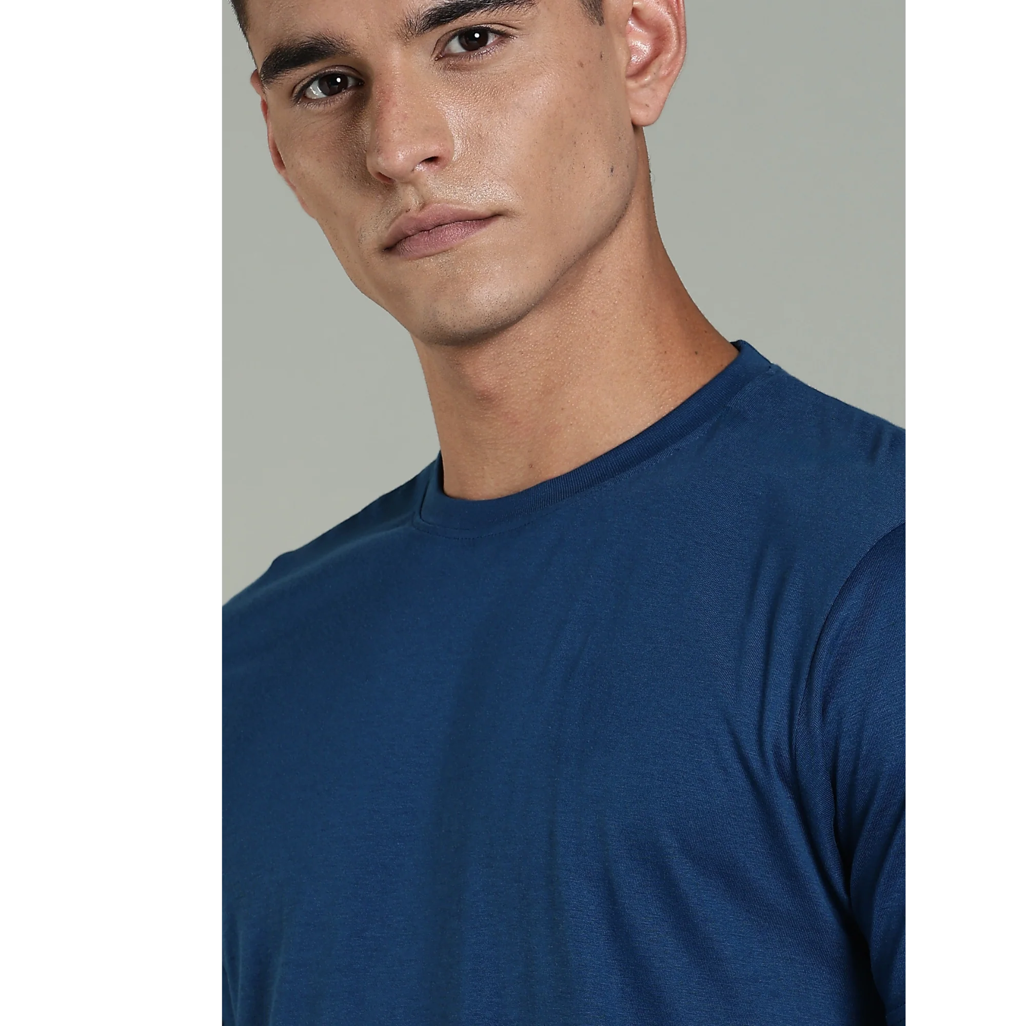 Men Blue Cotton Regular T-Shirt - Image 7