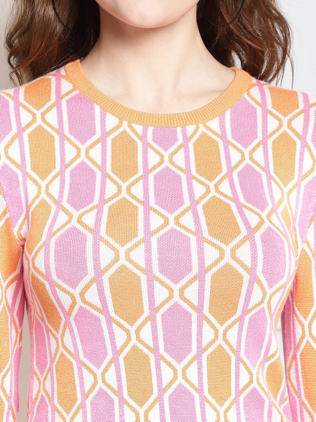 Women Acrylic Geometric Printed Top - Image 7