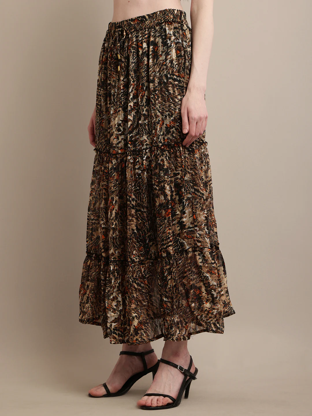 Women Animal Print Flared Skirt - Image 3