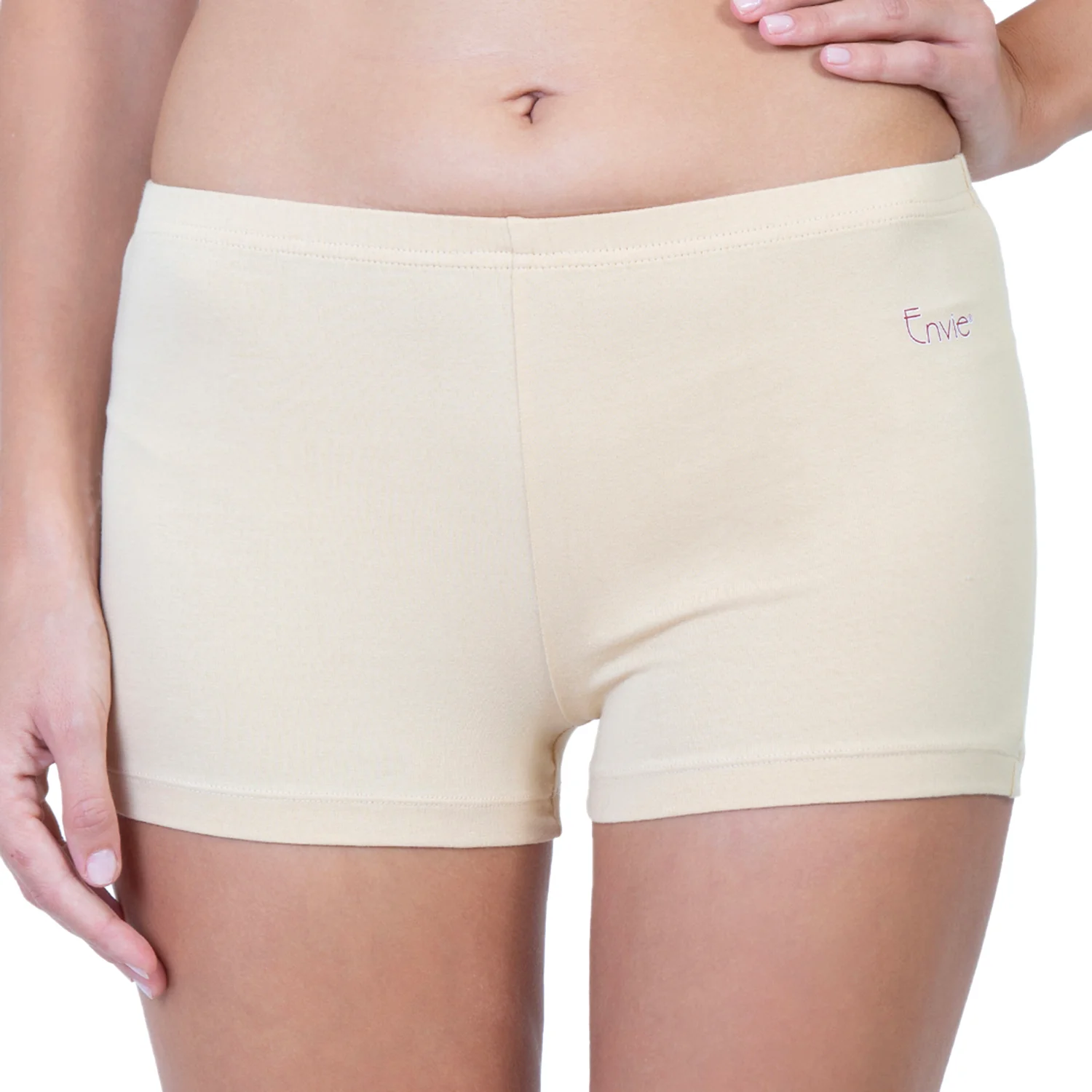 Women Beige Basic Underskirt Shorts - Image 3