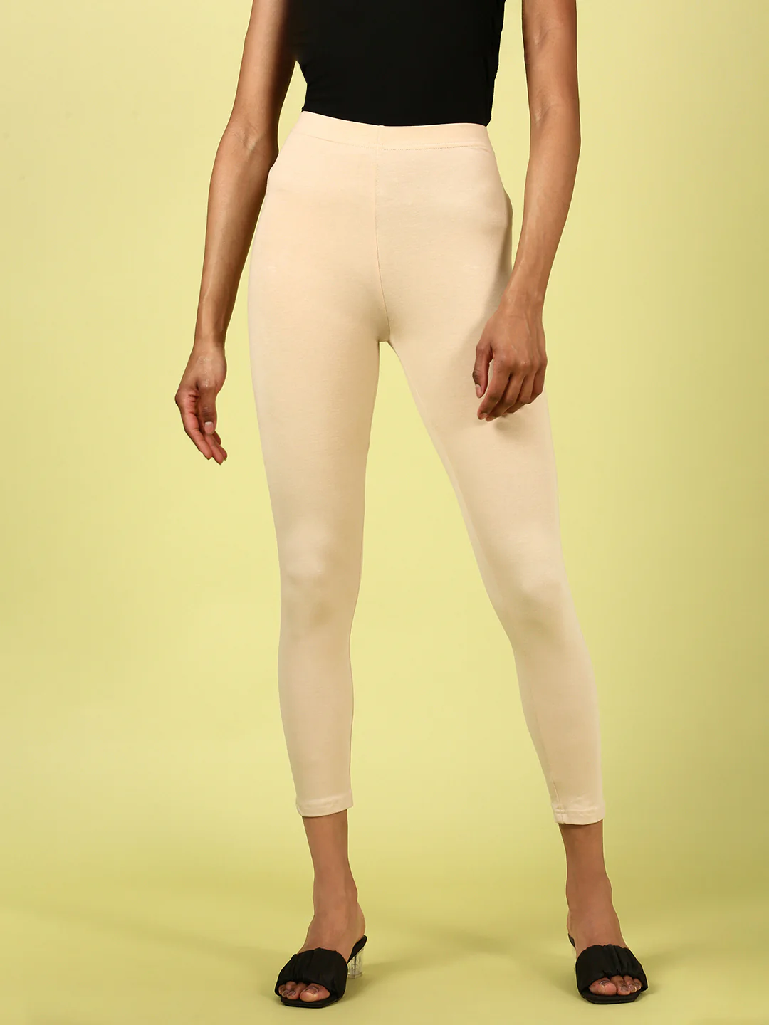 Women Beige Casual Leggings