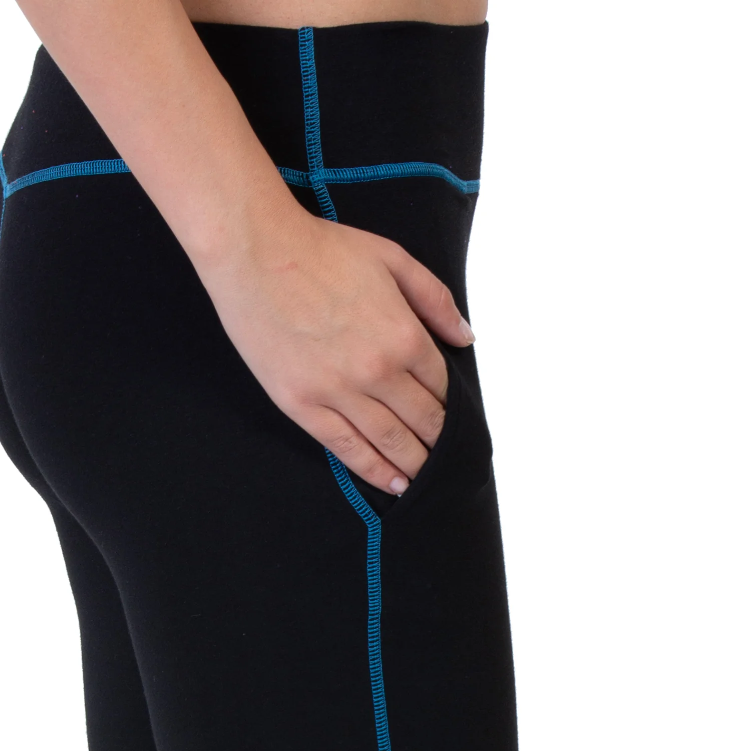 Women Black 3/4th Length Capri - Image 5