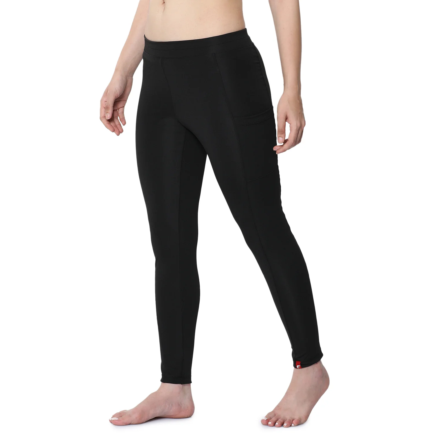 Women Black Ankle Length Yoga Pant - Image 3