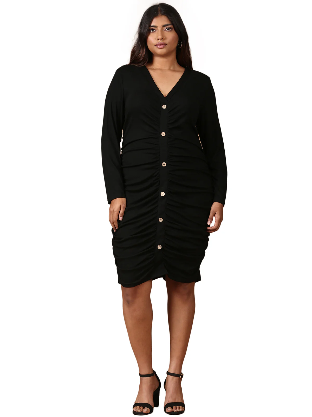 Women Black Bodycon Dress - Image 6