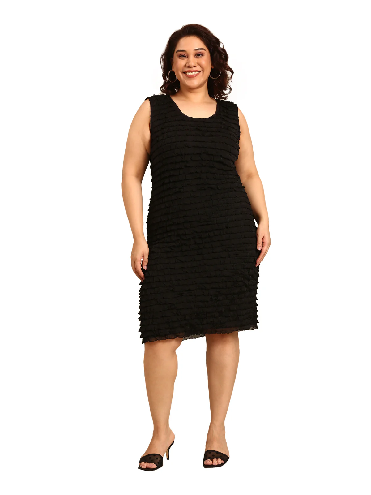 Women Black Frill Dress - Image 6
