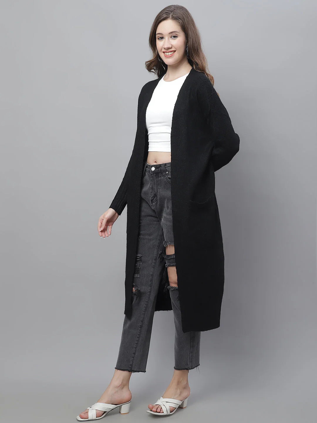 Women Black Open Shrug - Image 2