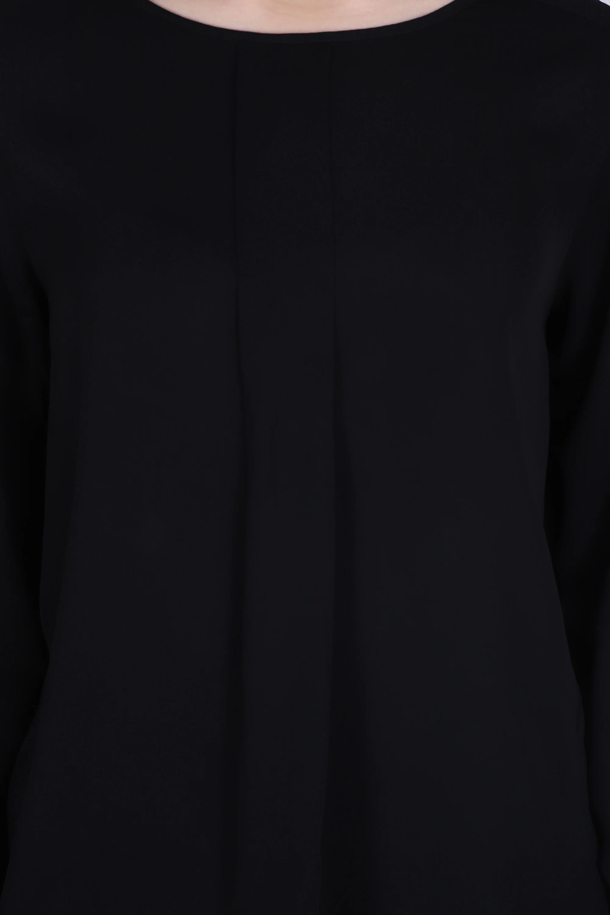 Women Black Pleated Top - Image 4
