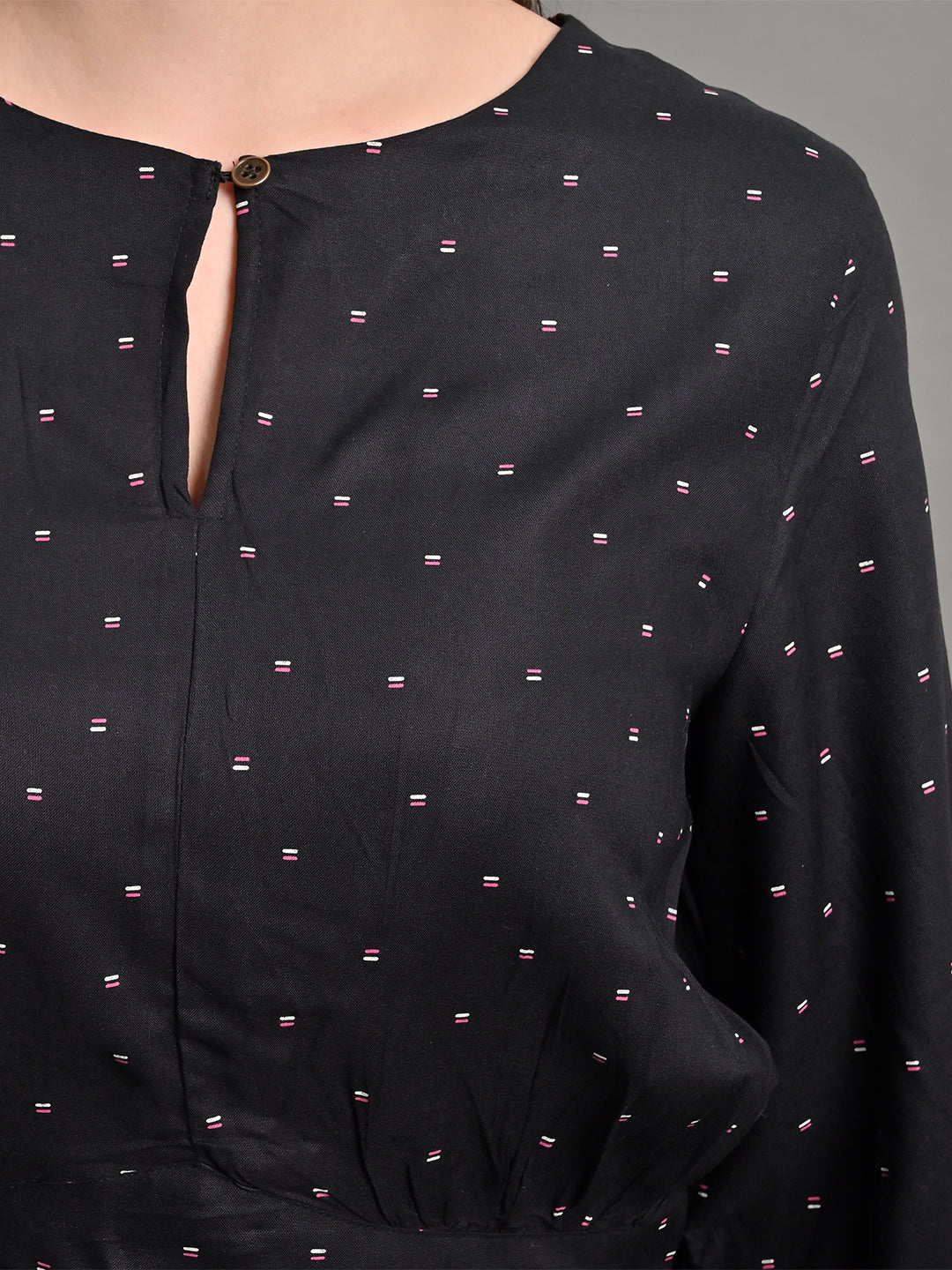 Women Black Printed Top - Image 4