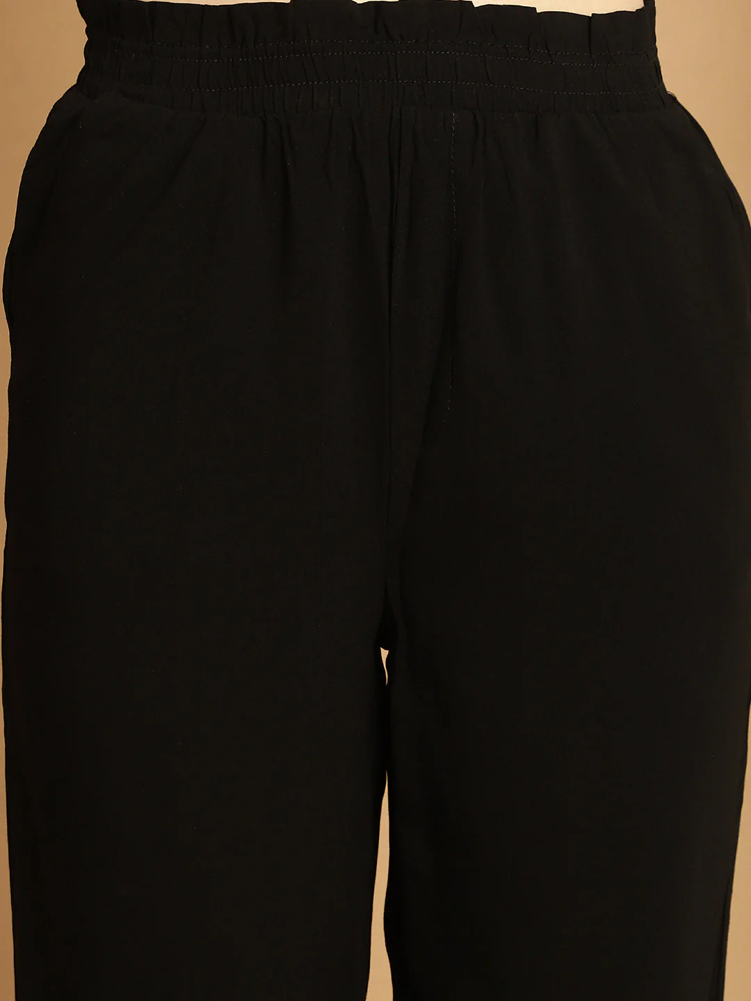 Women Black Regular Trousers - Image 5