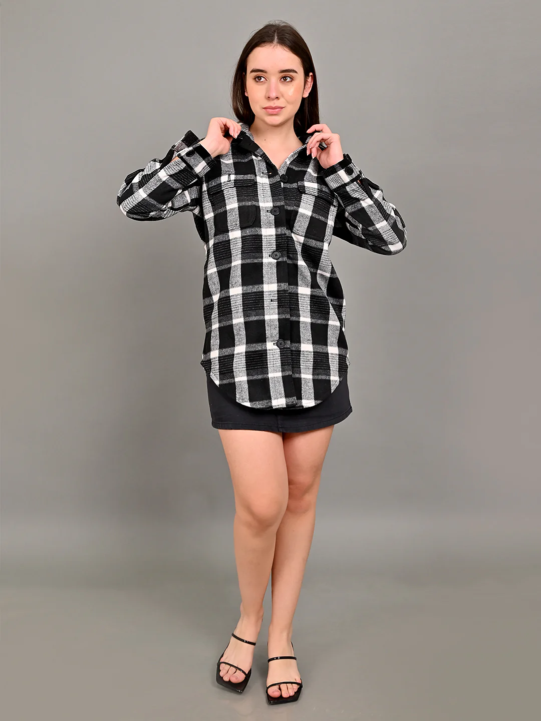 Women Black Winter Shirt - Image 6