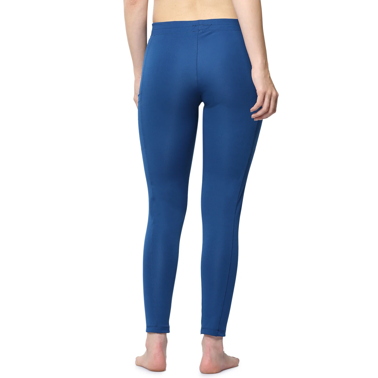 Women Blue Ankle Length Yoga Pant - Image 2