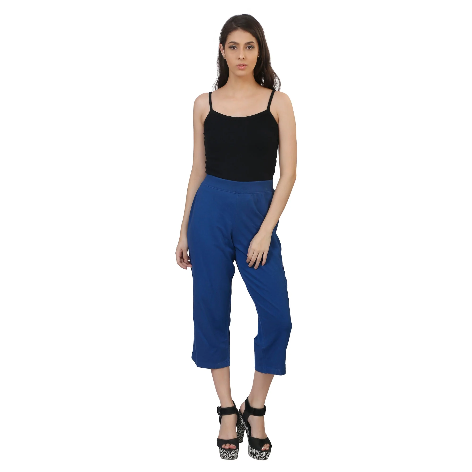 Women Blue Capri Pants - Image 6