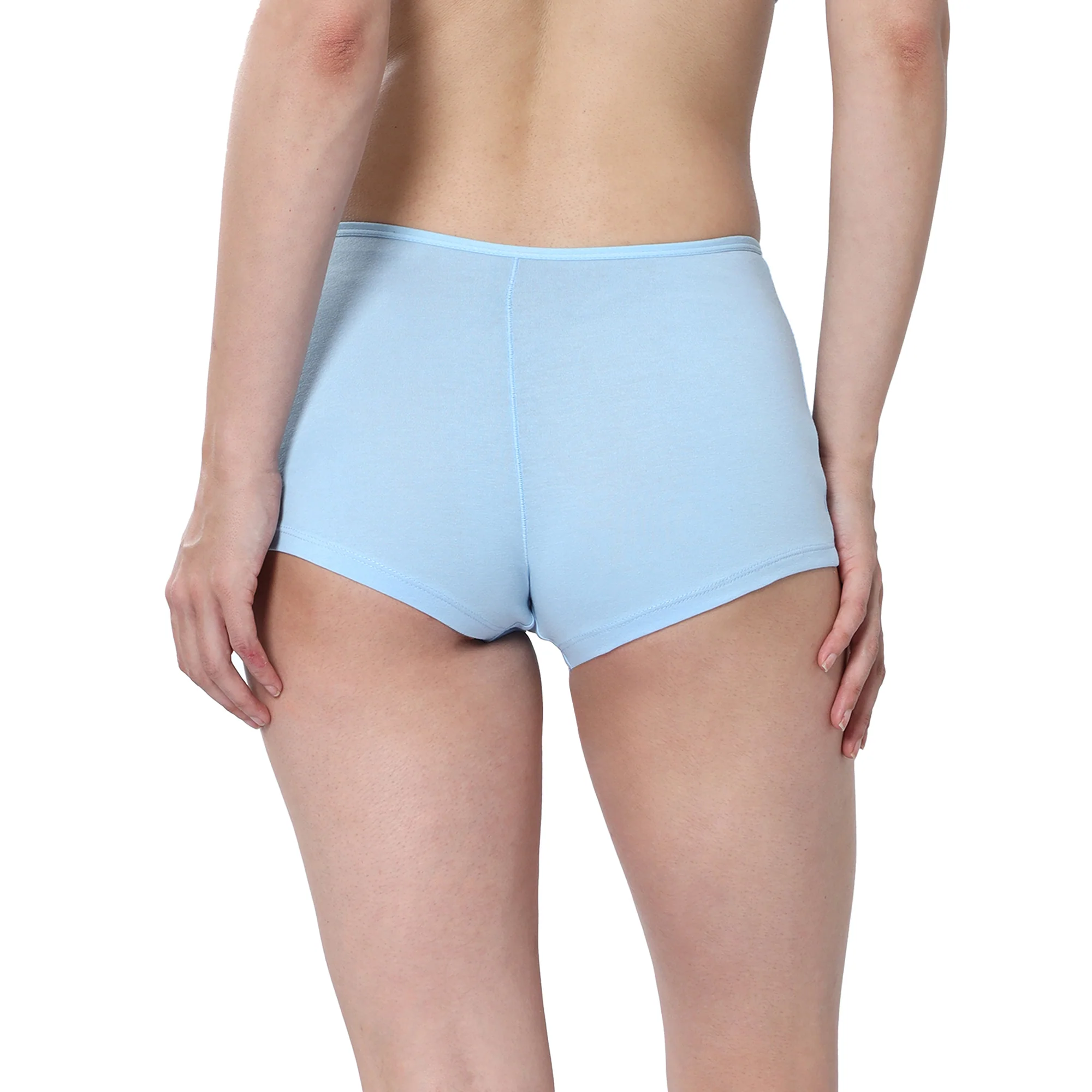 Women Blue Midrise Comfort Boyshorts - Image 2